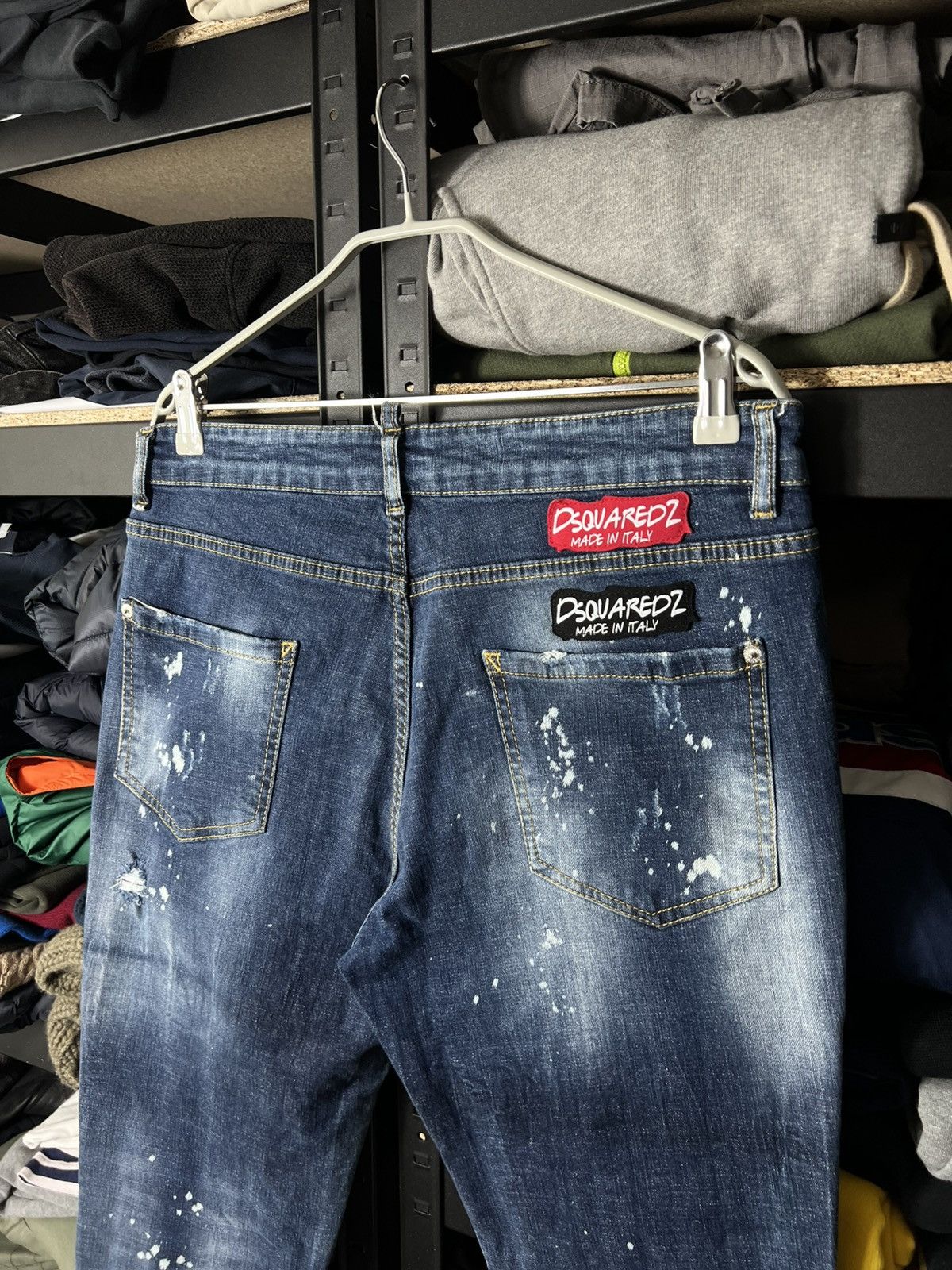 Dsquared2 Dsquared2 Slim Jeans Blue Distressed Paint Splatter Denim Size US 36 / EU 52 - 2 Thumbnail