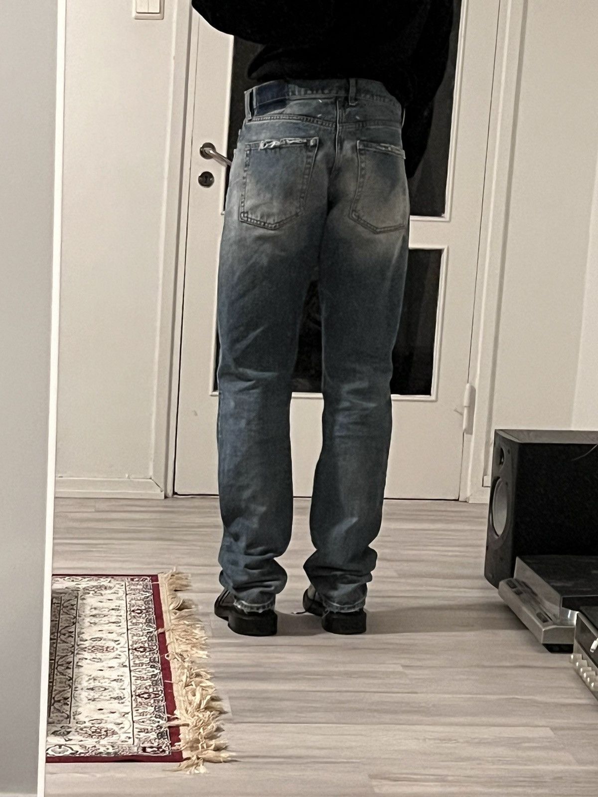 Maison Margiela Maison Margiela aw23 distressed detail straight leg jeans Size US 29 - 12 Thumbnail