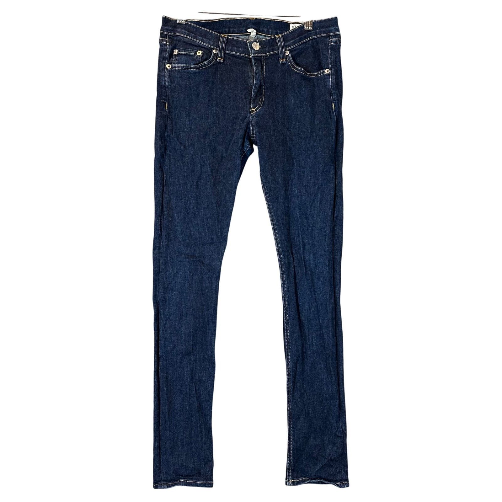 Rag & Bone Rag & Bone Mid Rise Classic Skinny Jeans Dark Blue 28 Size 28" / US 6 / IT 42 - 1 Thumbnail