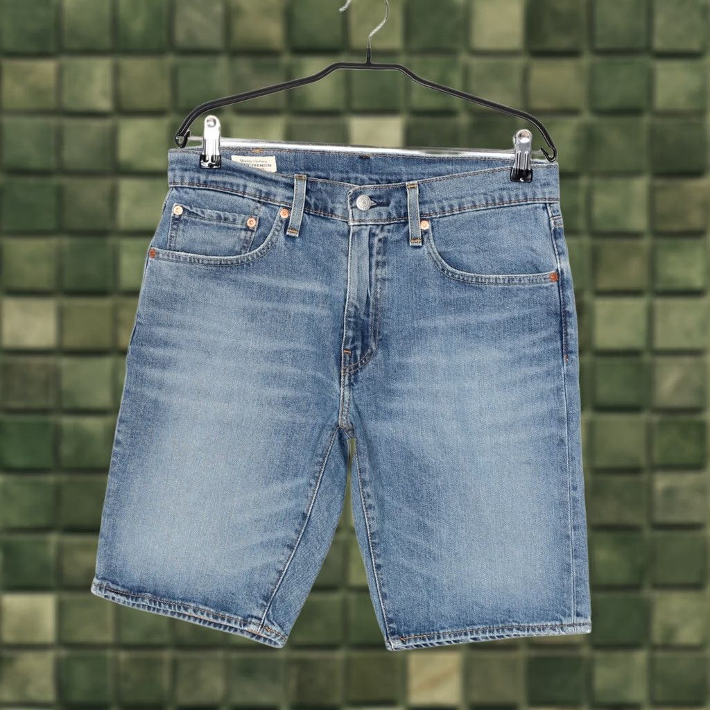 Levi's LEVI’S 502 PREMIUM Big E Denim Shorts Men Size W31 Stretch Tapered Jeans DZ6544 Size US 31 - 1 Thumbnail