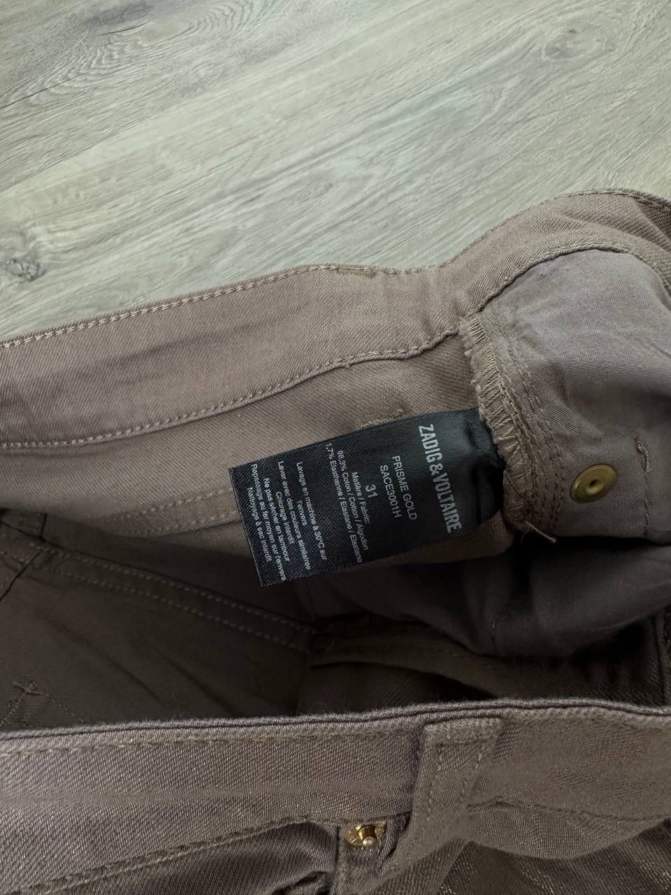 Vintage × Zadig & Voltaire Vintage Zadig&Voltaire Deluxe Gold Womens Pants Size 30" / US 8 / IT 44 - 9 Thumbnail