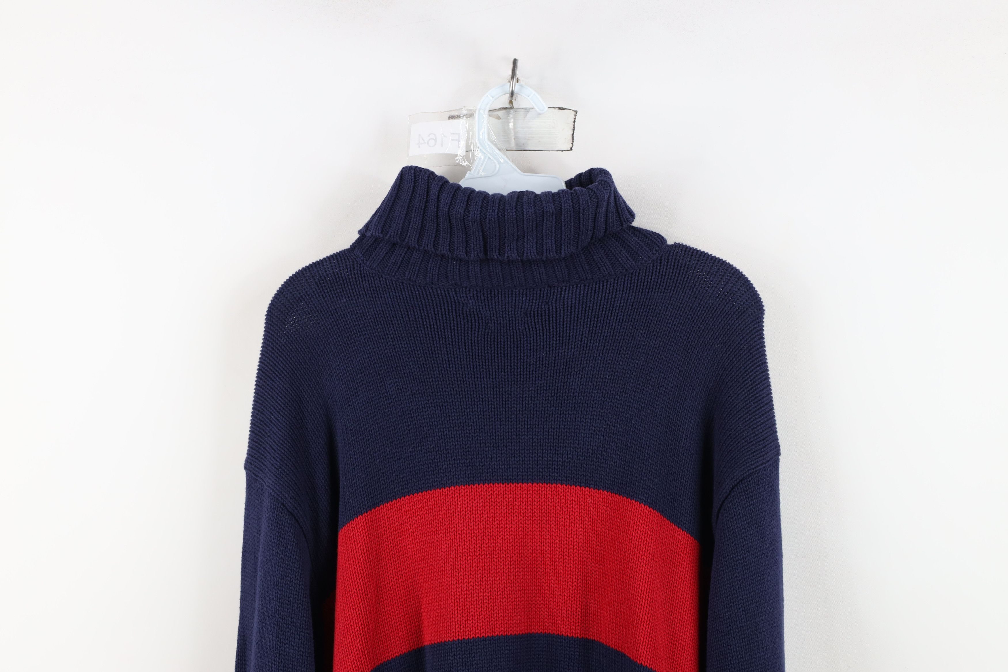 Ralph Lauren Vintage 90s Ralph Lauren Cotton Knit Turtleneck Sweater Size US XL / EU 56 / 4 - 11 Thumbnail