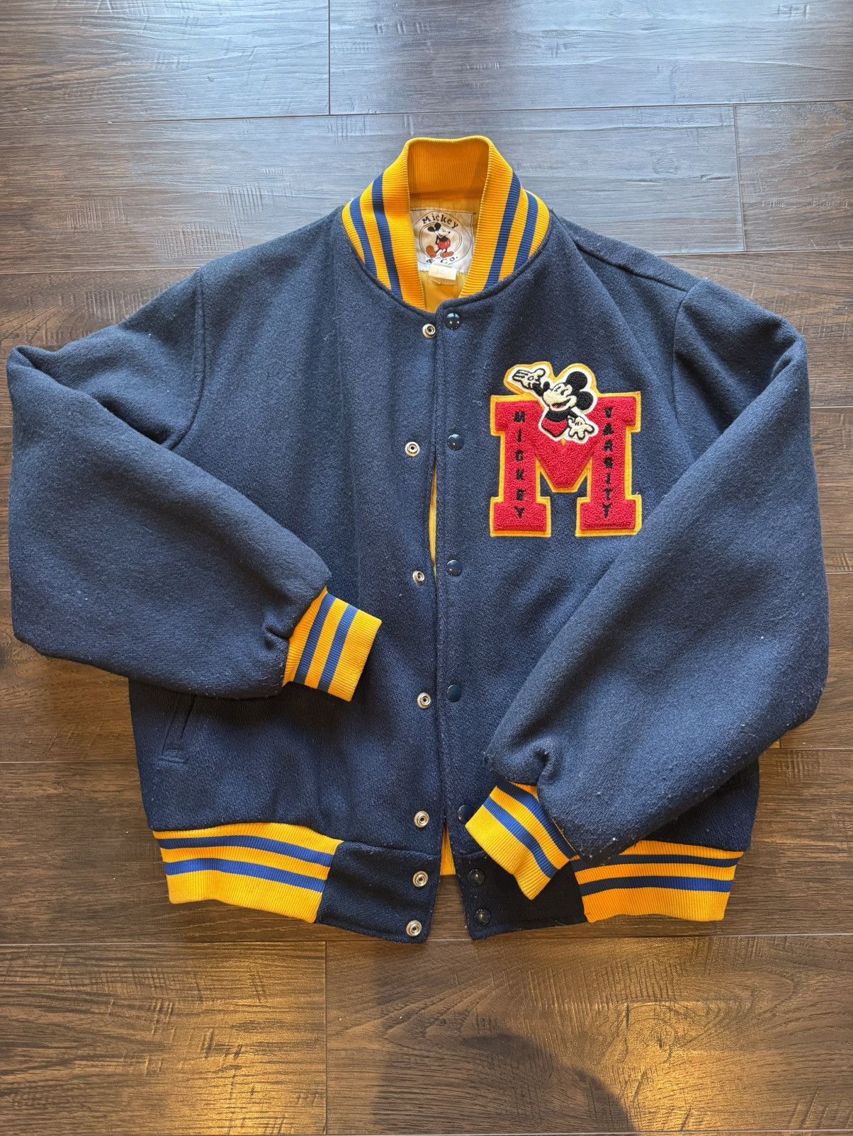 Mickey Mouse Men’s Vintage Mickey Mouse Varsity Size US M / EU 48-50 / 2 - 2 Thumbnail
