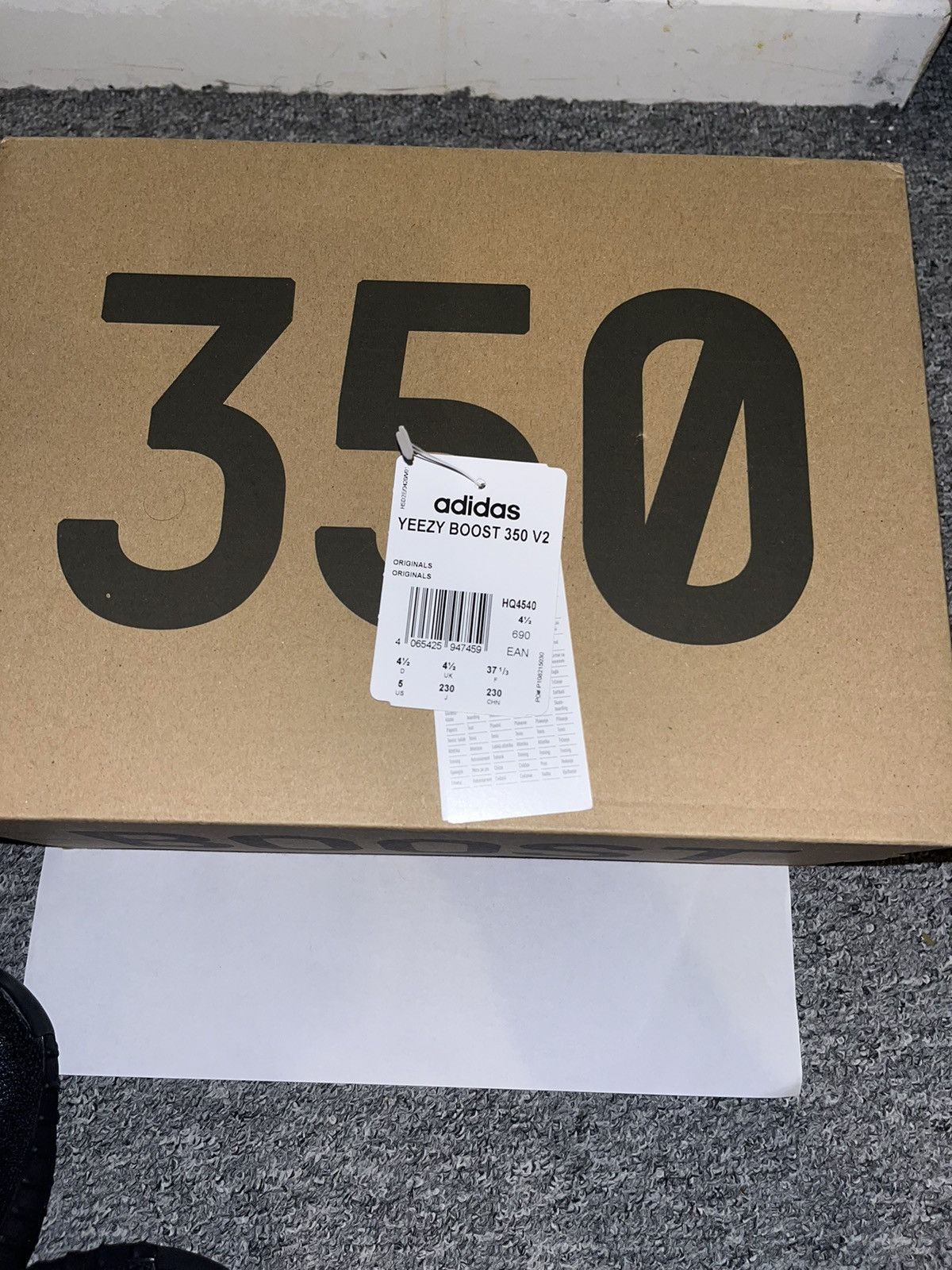 Adidas × Yeezy Yeezy Boost 350 V2 Onyx Size US 5 / IT 35 - 6 Thumbnail