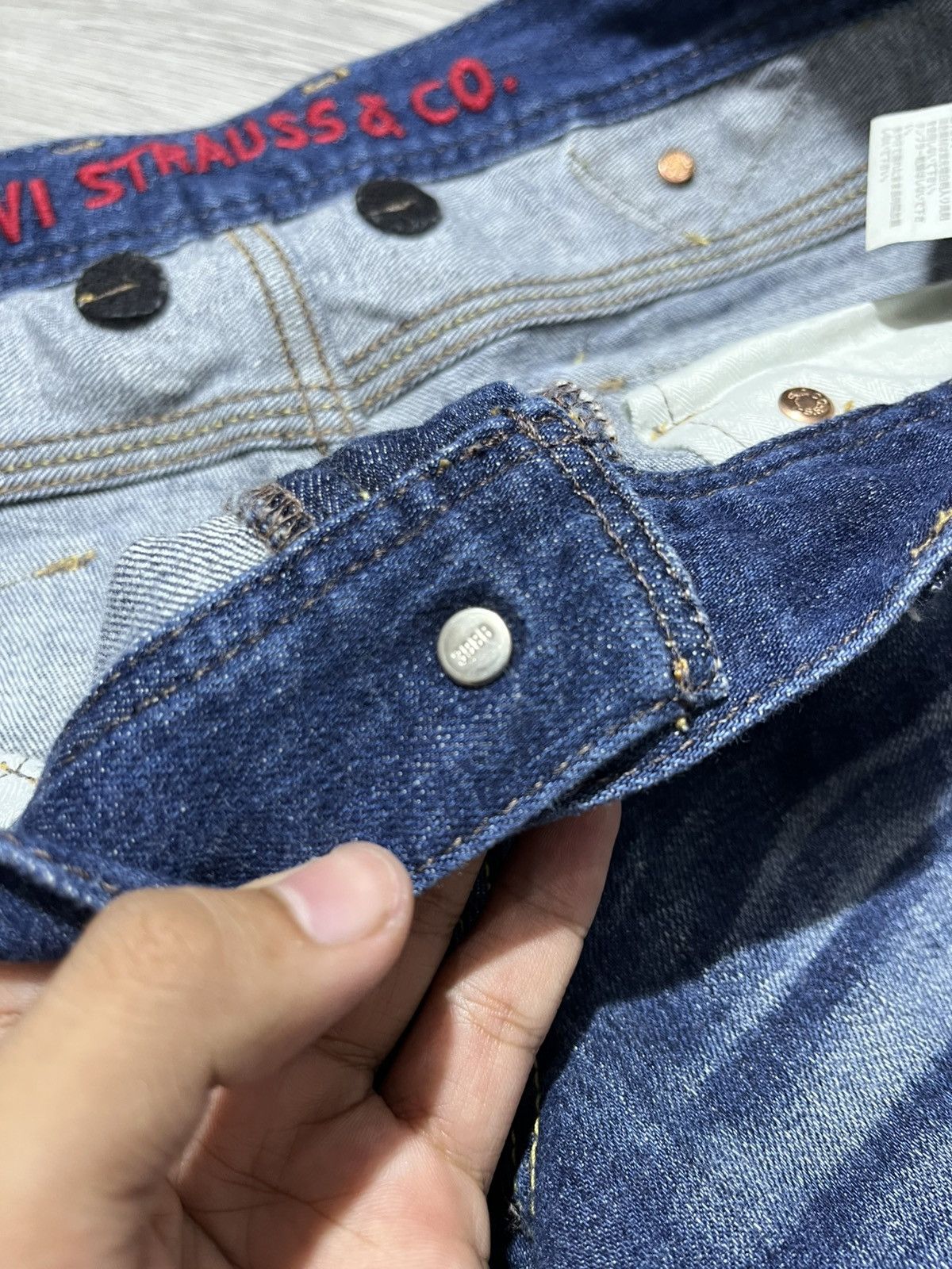 Japanese Brand Vintage Levis Buckleback Bootcut Clawmark Flared Jeans Pants Size US 30 / EU 46 - 11 Thumbnail