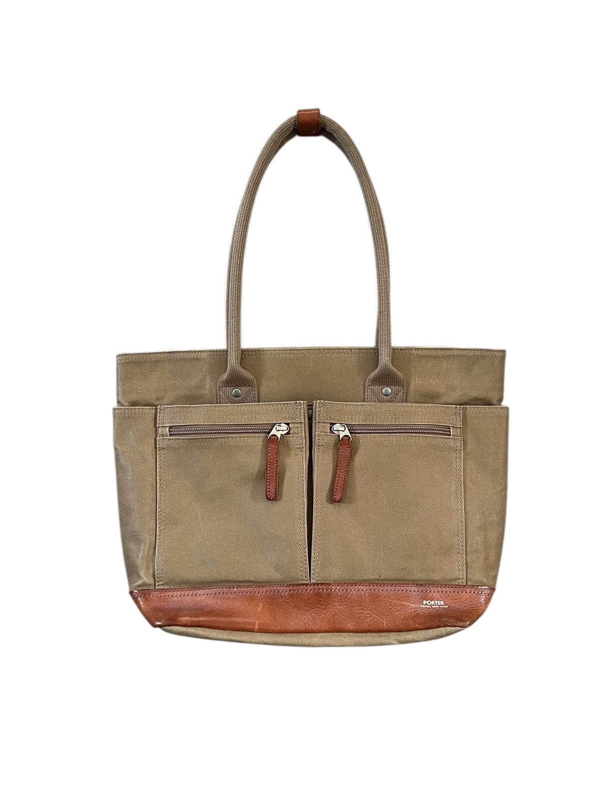 Porter Porter Coated Canvas Leather Tote Bag Size ONE SIZE - 2 Thumbnail