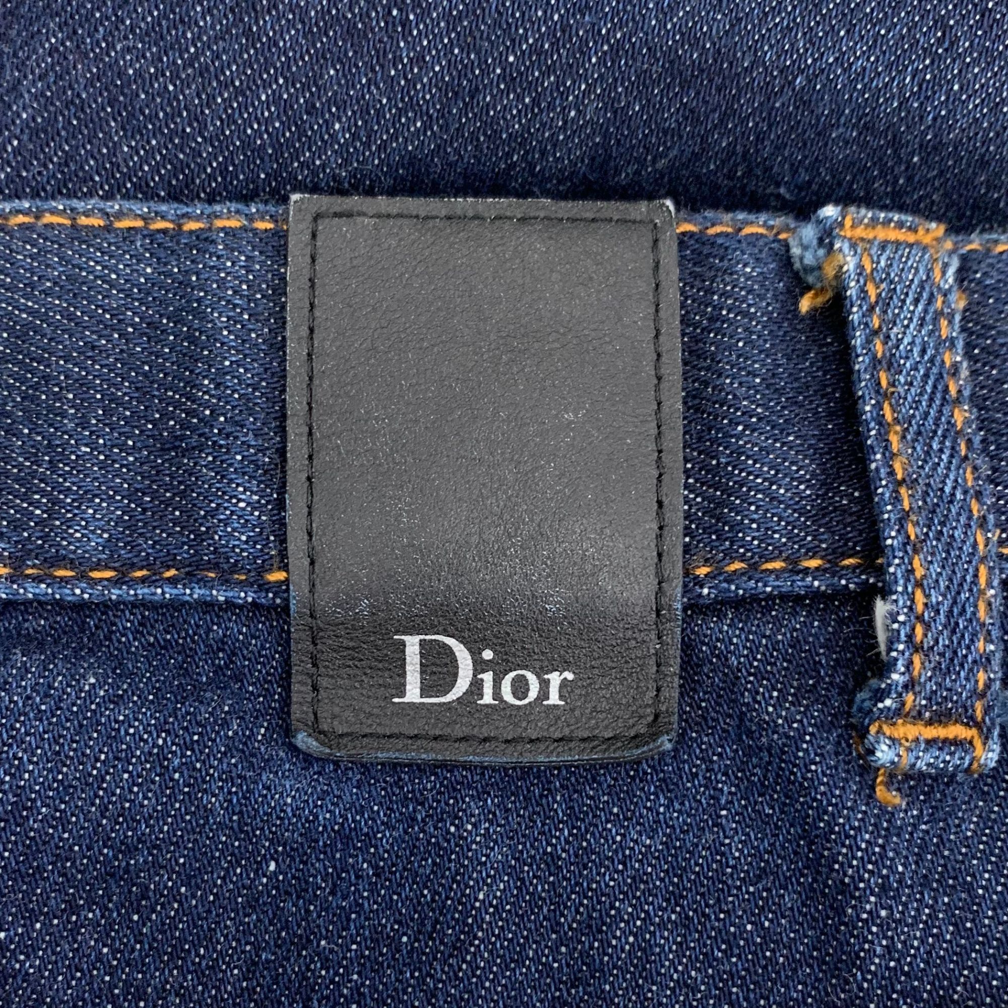 Dior Dior Dark Blue Slim-Fit Denim Jeans Made In Italy Size Size 30" / US 8 / IT 44 - 4 Thumbnail