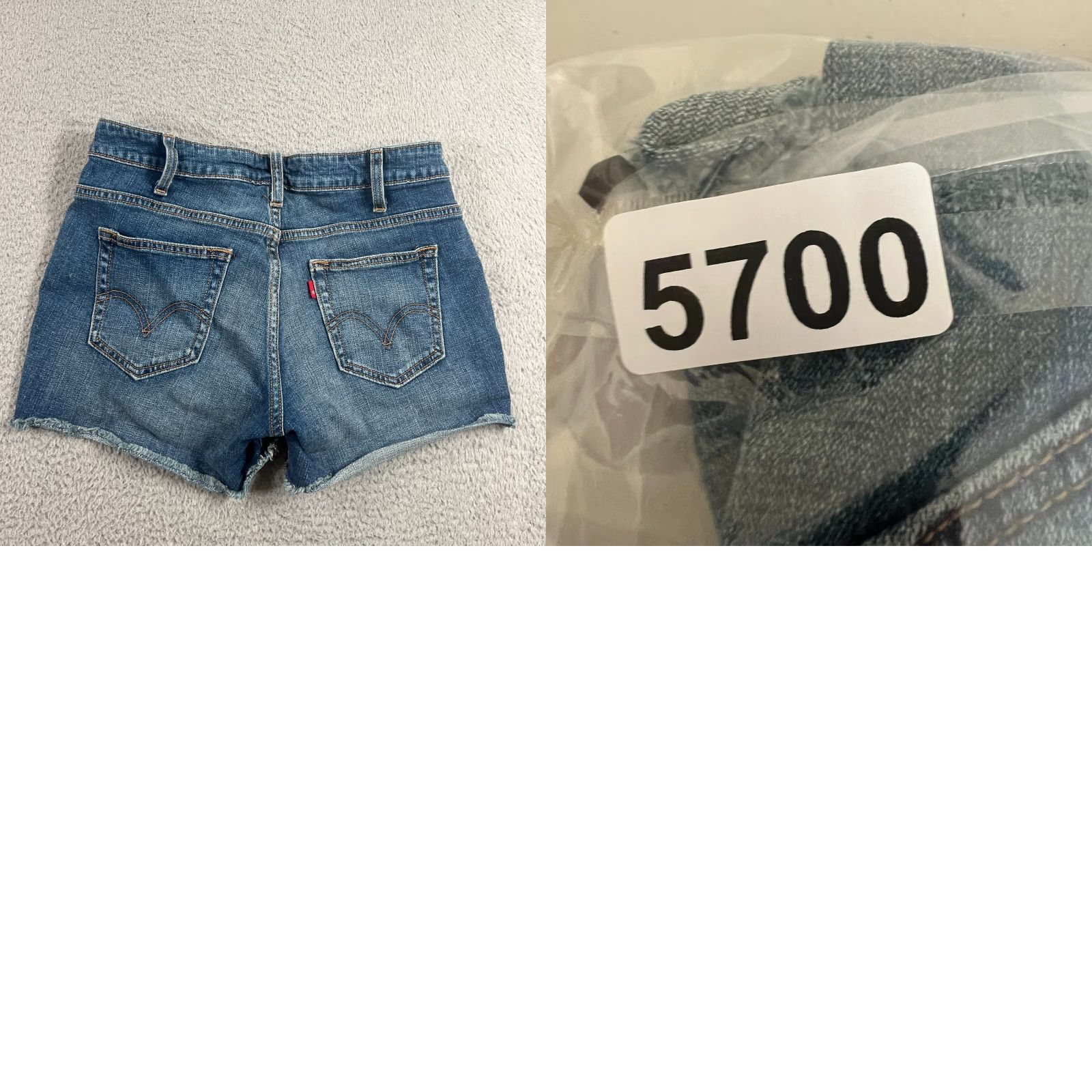 Levi's Levi's Women's Blue Denim Cut Off Shorts Size 4 Mid Rise Patchwork Y2K Size 27" / US 4 / IT 40 - 8 Thumbnail