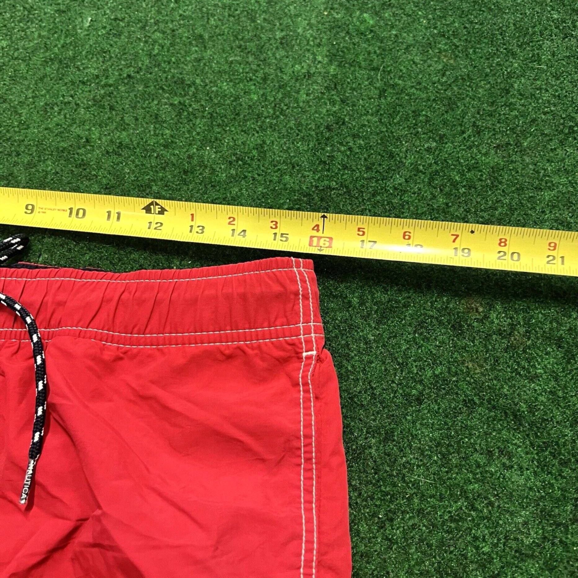 Nautica VINTAGE Nautica Men’s Red Swim Trunks Size Medium Inseam Summer Swim Beach Size US 31 - 6 Thumbnail