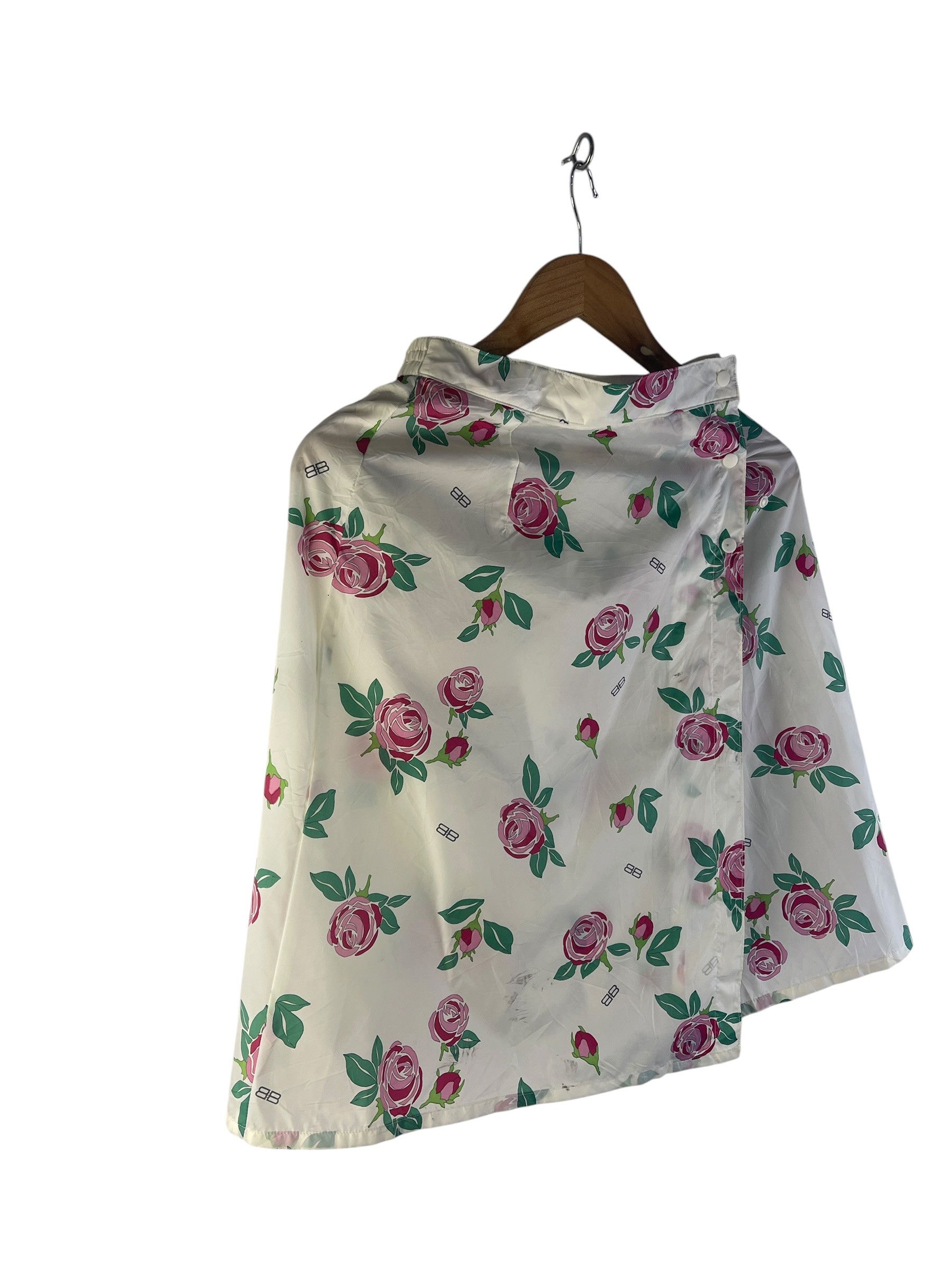 Balenciaga Vintage Balenciaga Sports Floral Wrap Skirt BB Logo Nylon Size 28" / US 6 / IT 42 - 4 Thumbnail