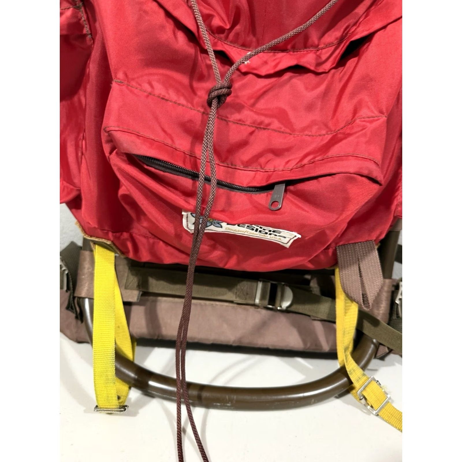 Vintage VINTAGE Alpine Designs Backpack Unisex Adults 14"W 20"H 8"D Red External Frame Nylon Hiking Camping Trail USA Size ONE SIZE - 4 Thumbnail