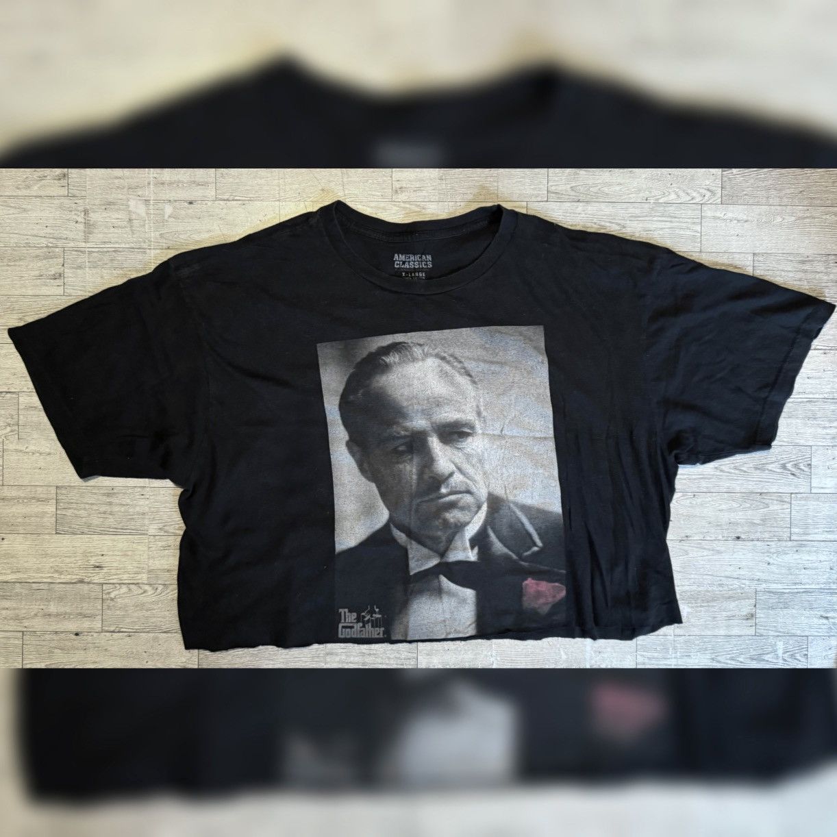 Vintage American Classics, Retro, The Godfather, Raw Hem Cropped Tee Size XL / US 12-14 / IT 48-50 - 5 Thumbnail