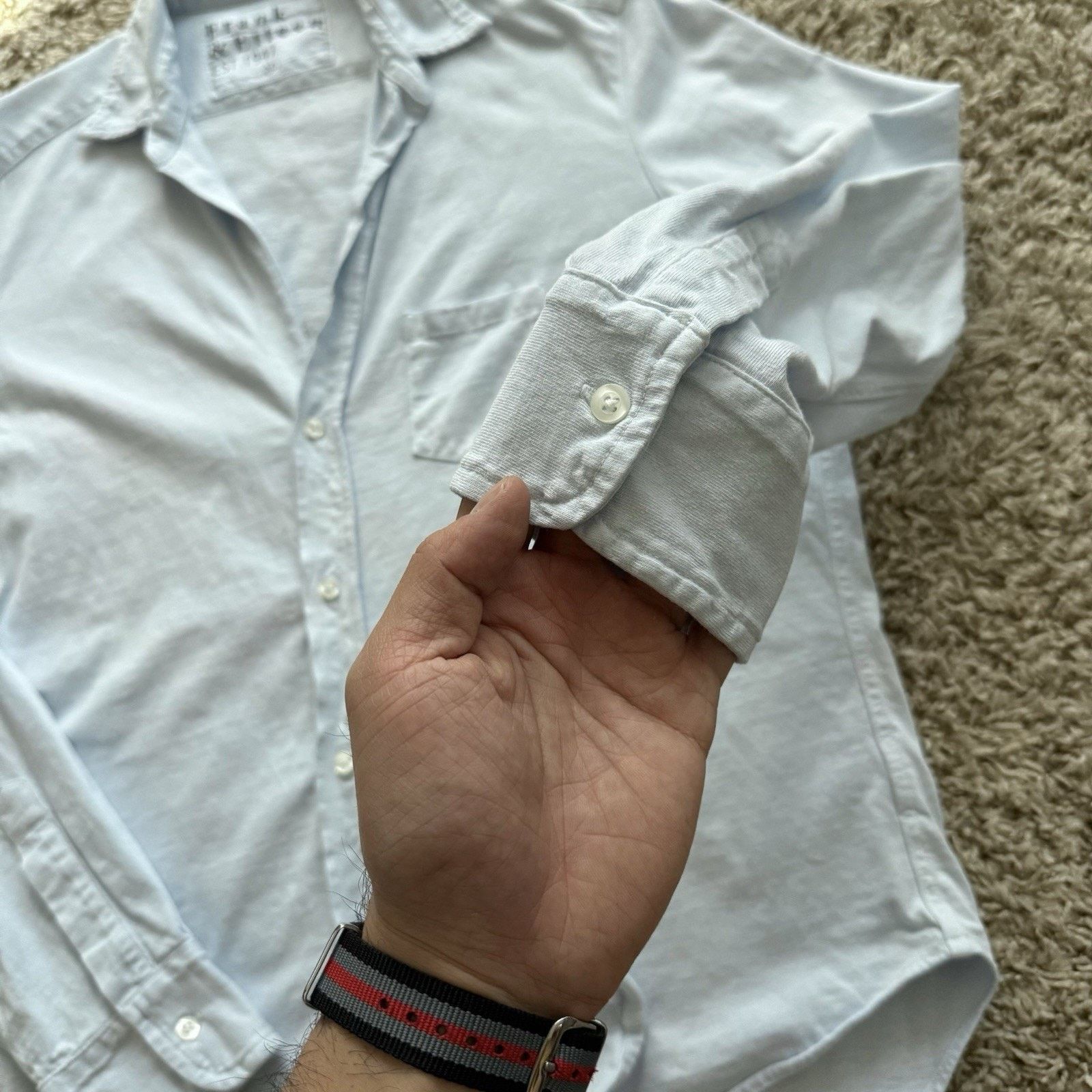 Frank & Eileen Frank & Eileen Button Up Shirt Light Blue Cotton LabeileenHJ Size M / US 6-8 / IT 42-44 - 5 Thumbnail
