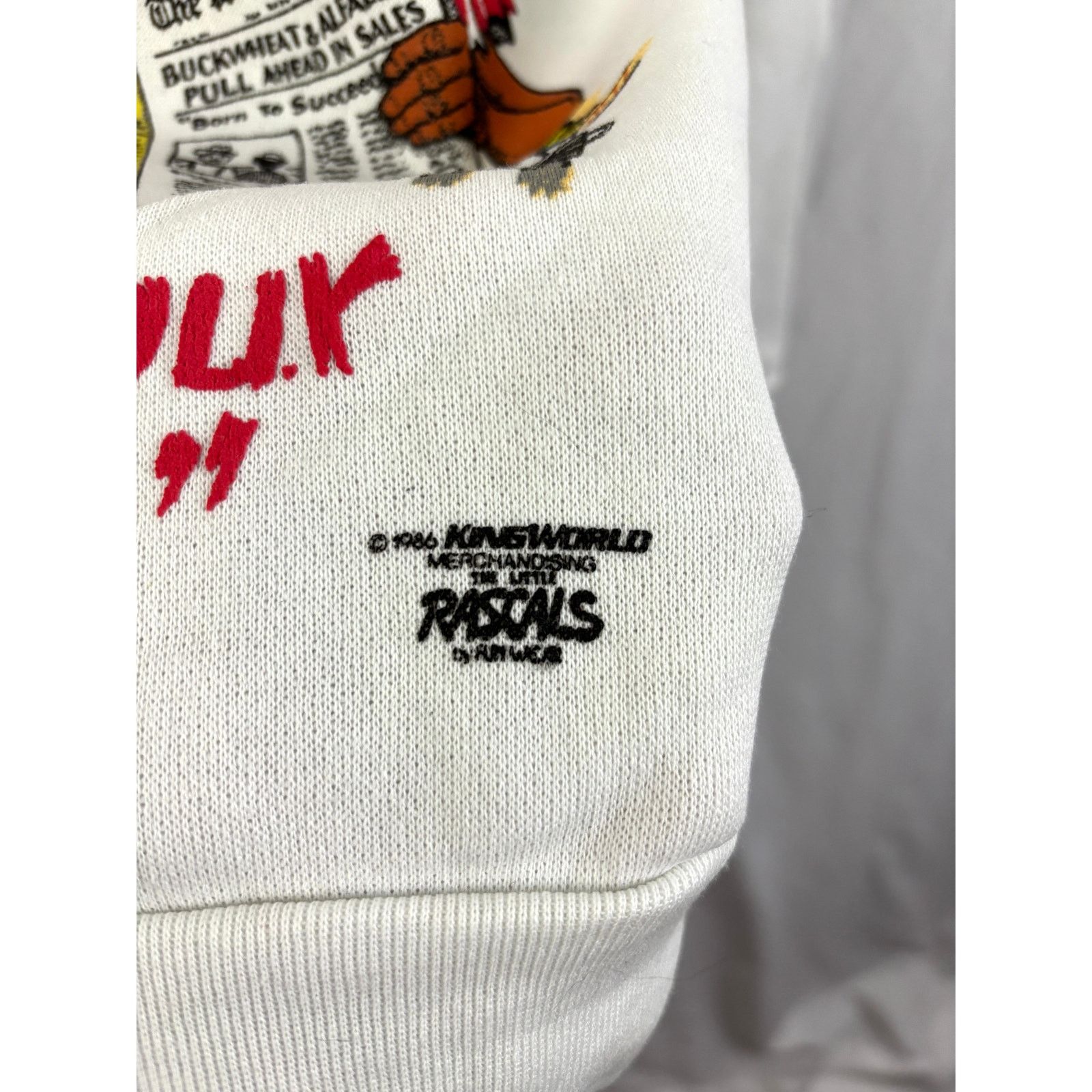 Vintage VTG 80s Buckwheats & Alfalfa’s Sweatshirt Little Rascals NWT Size US M / EU 48-50 / 2 - 5 Thumbnail