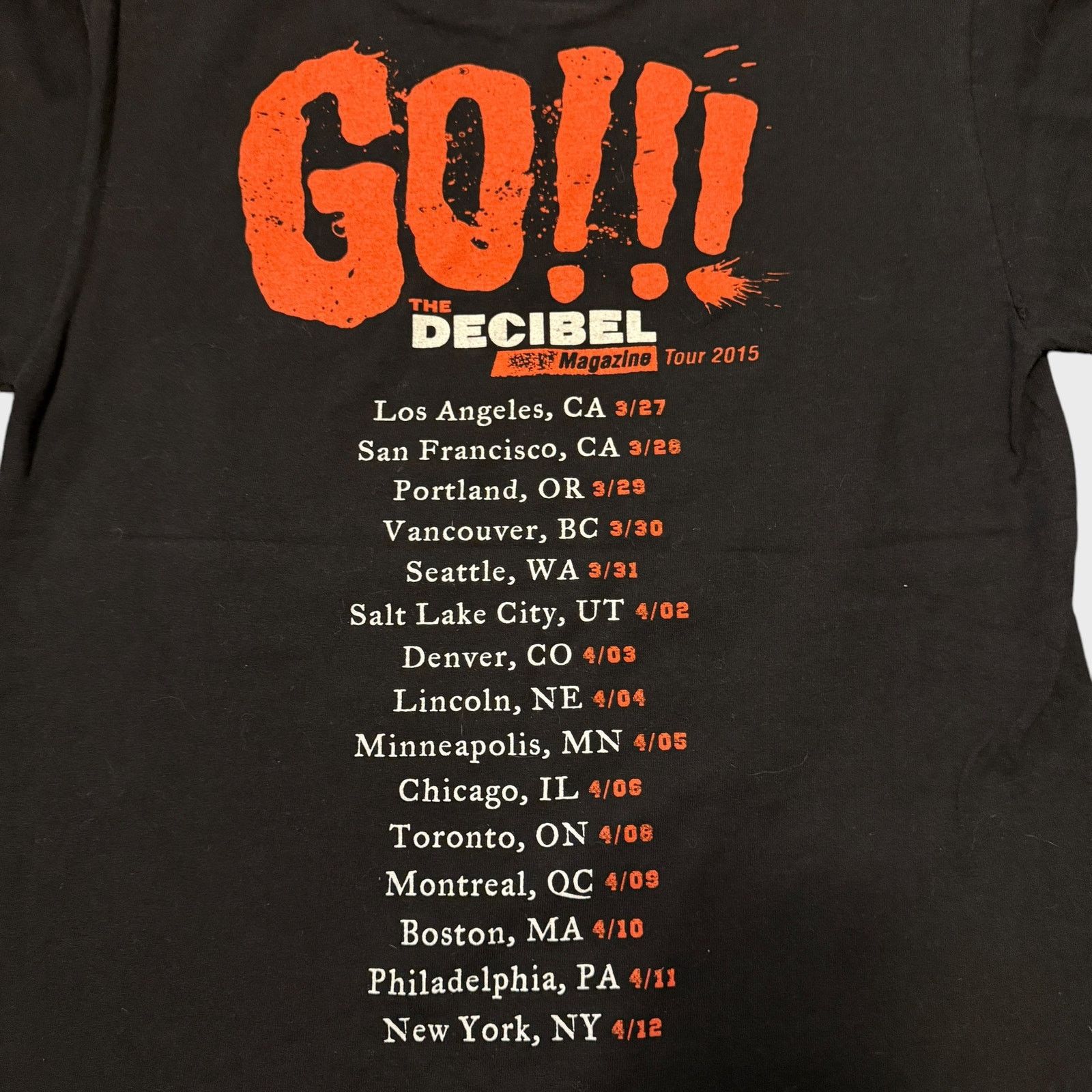 Band Tees Decibel 2015 Tour T-Shirt Size S Size US S / EU 44-46 / 1 - 4 Thumbnail