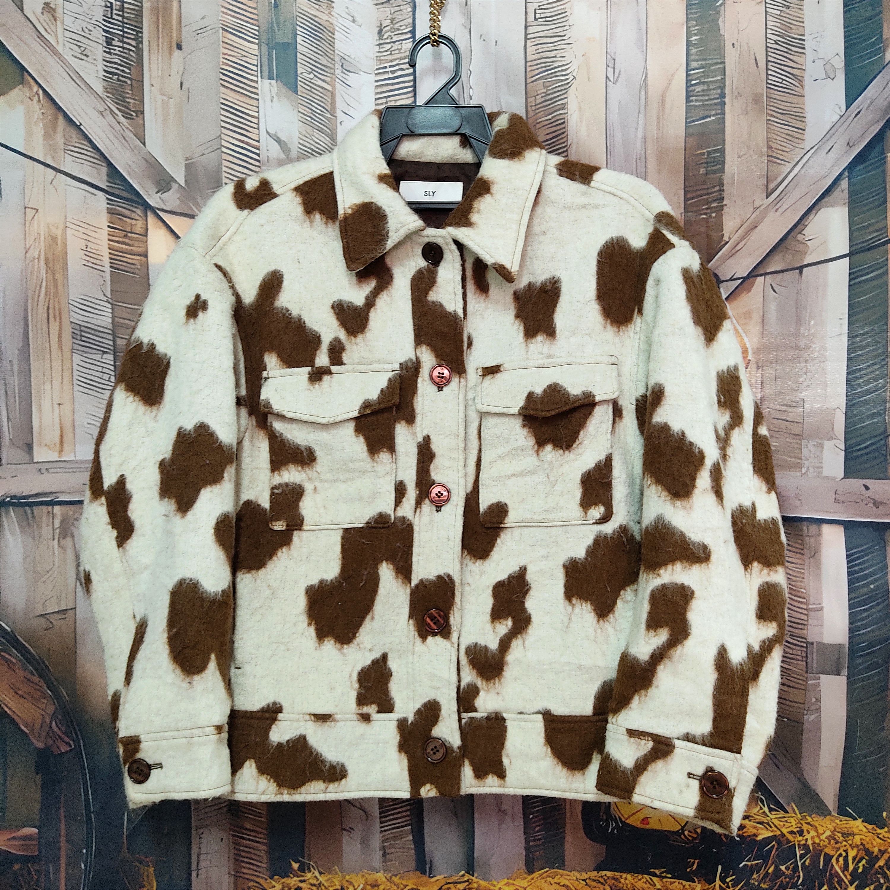 SLY SLY Cow Pony Shaggy Overshirt Wool Jacket Size US L / EU 52-54 / 3 - 1 Thumbnail