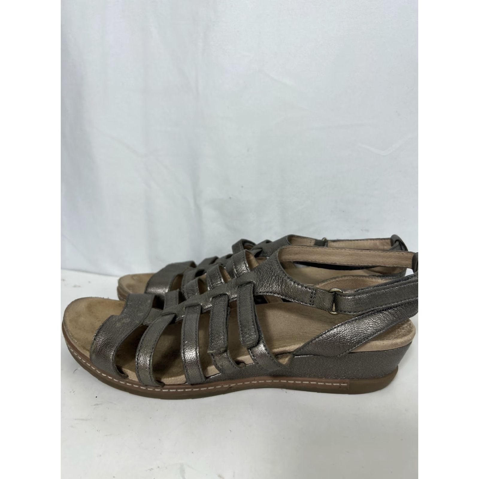 Dansko VINTAGE Dansko Athena Leather Gladiator Sandals Pewter 41 / US 10.5-11 MINT Womens Sandal Size US 10.5 / IT 40.5 - 6 Thumbnail
