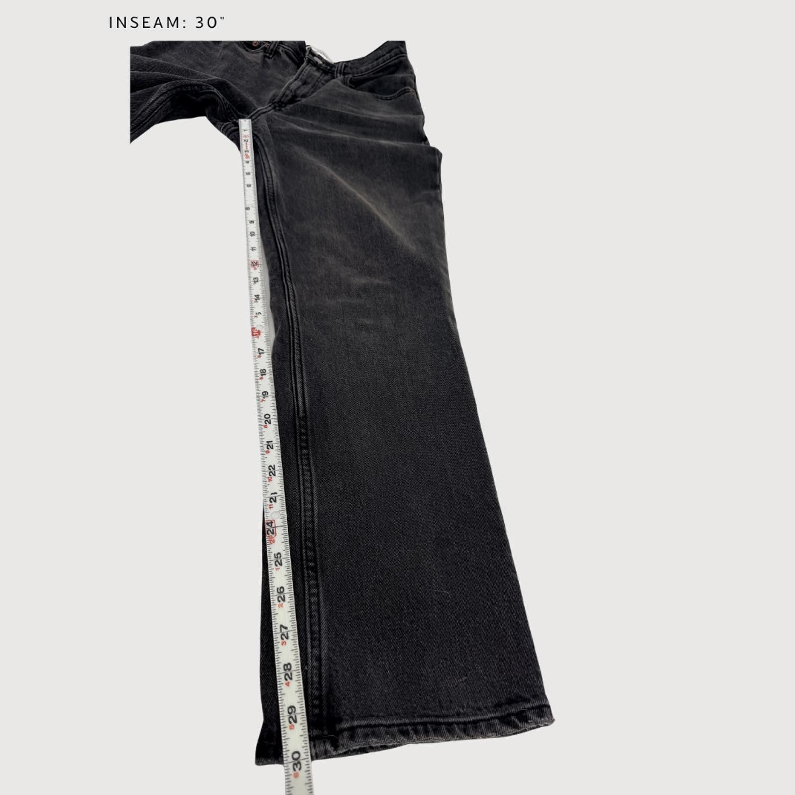 Abercrombie & Fitch Abercrombie 90s Straight Jeans High Rise Black Wash 26 Size 26" / US 2 / IT 38 - 8 Thumbnail