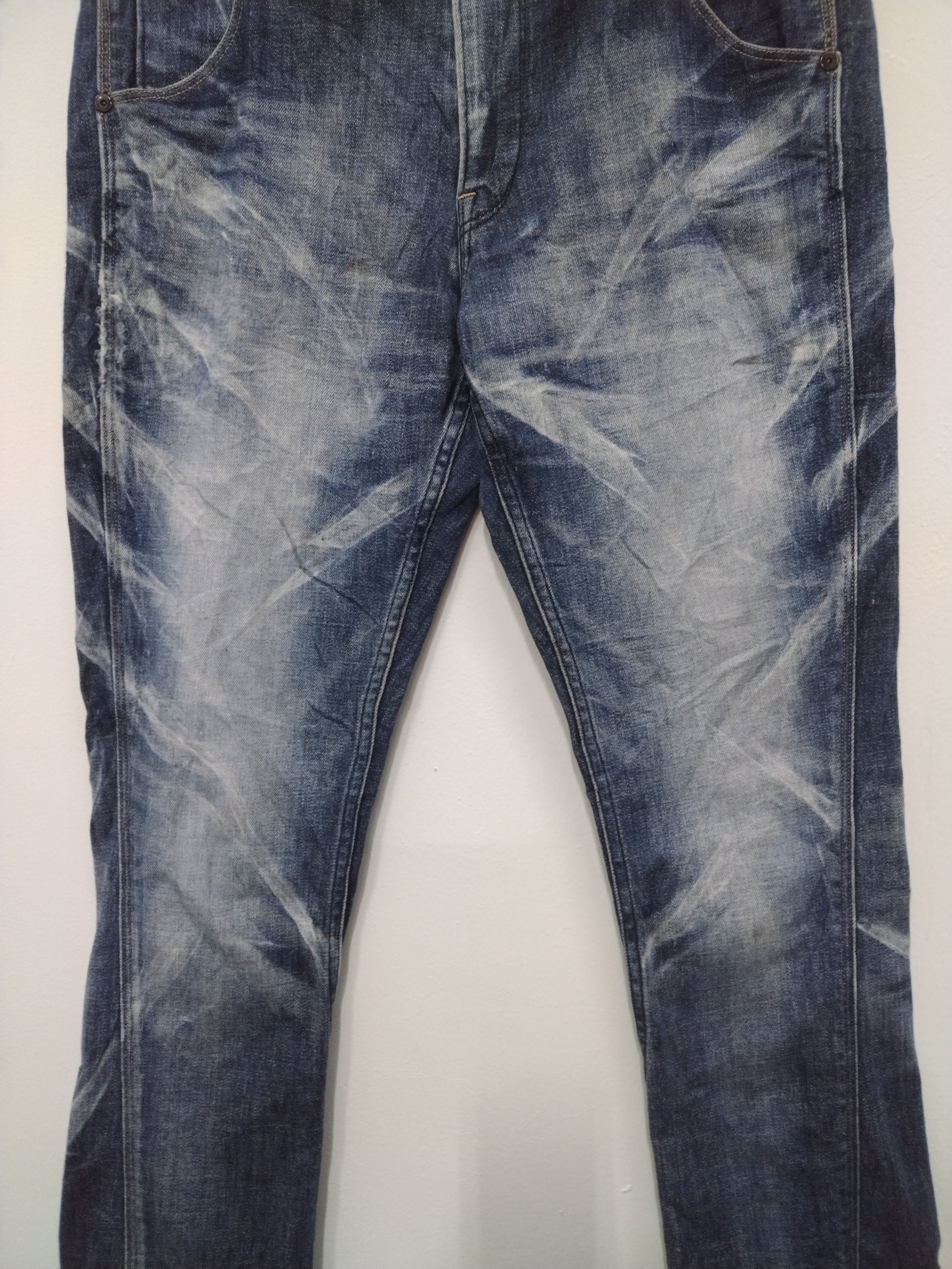 Japanese Brand Vintage BLUEWAY flared jeans nice design & character Size US 33 - 6 Thumbnail