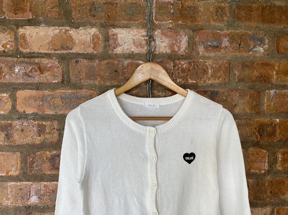 Angel Blue × Hysteric Glamour × Japanese Brand 90's MILK , MILK BOY love cardigan Size S / US 4 / IT 40 - 4 Thumbnail
