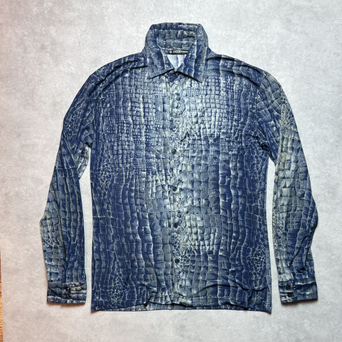 CABANE de ZUCCa Last Offer ! Vintage De Zucca Snakeskin Shirt Size US L / EU 52-54 / 3 - 1 Thumbnail