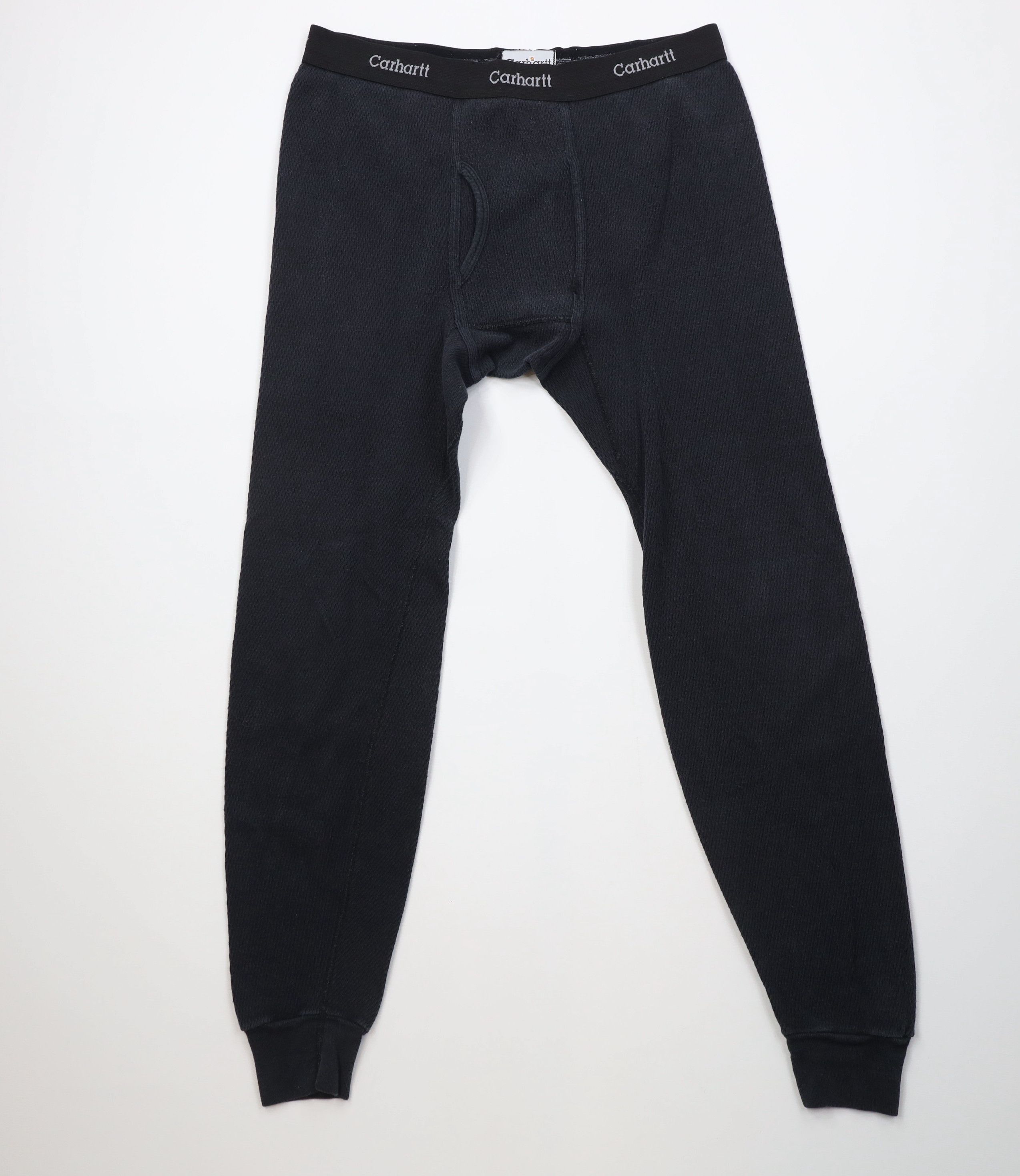 Carhartt Vintage Y2K Carhartt Thermal Waffle Knit Pants Black USA Size US 38 / EU 54 - 1 Thumbnail
