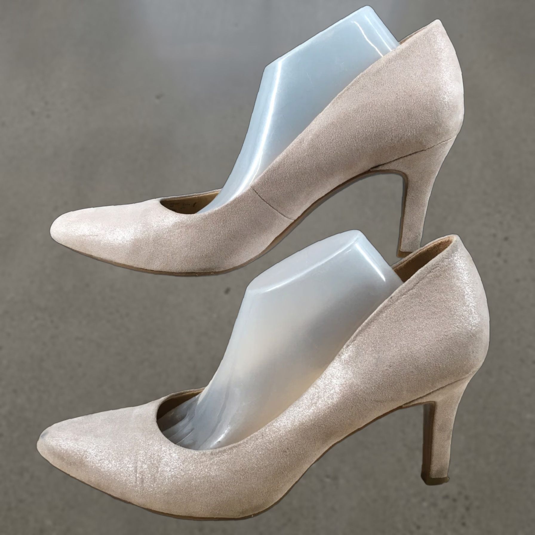 Naturalizer Naturalizer Heels Womens 8 M Elicia Pointed Pumps Casual Beige Fabric Slip On Size US 6 / IT 36 - 1 Thumbnail