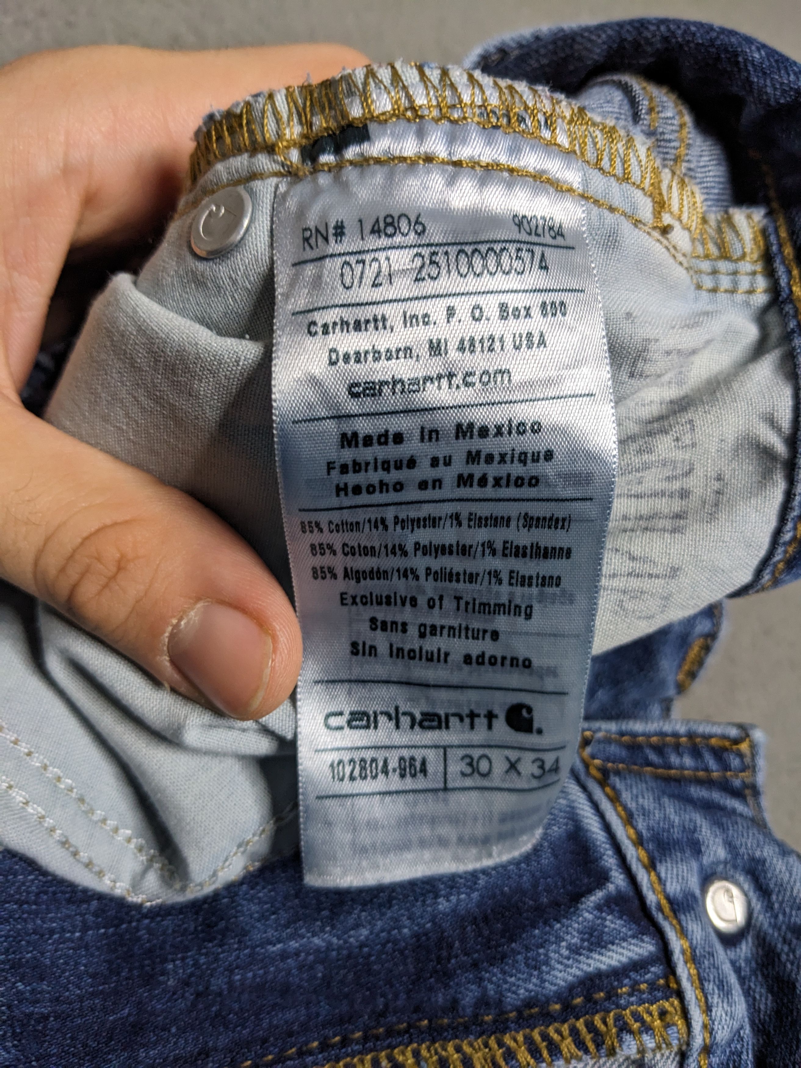 Carhartt Carhartt Straight Jeans Mens 30x34 Rugged Relaxed Stretch Size US 30 / EU 46 - 12 Thumbnail