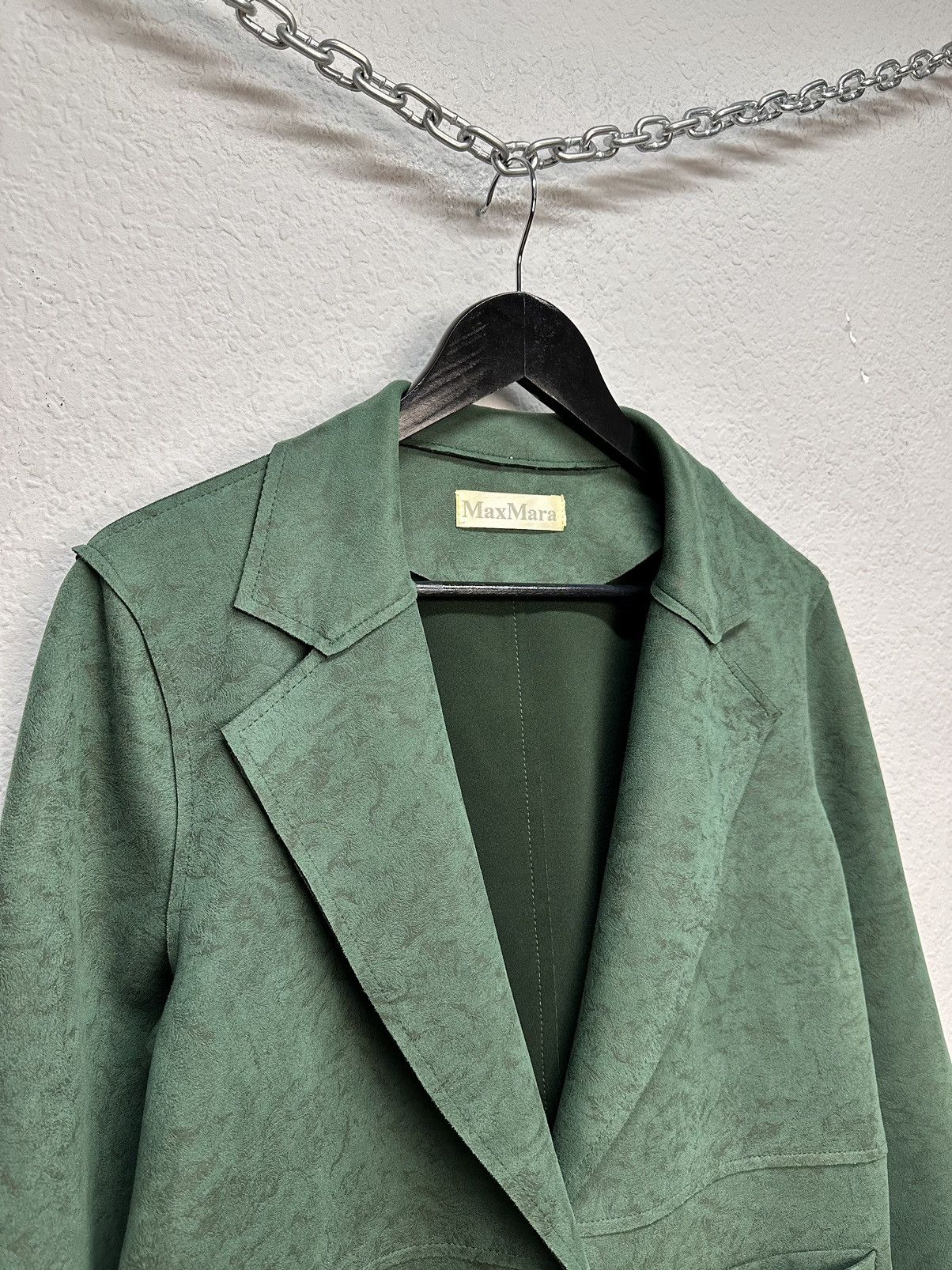 Max Mara MaxMara green minimalist coat classic Italy elegant fit Size M / US 6-8 / IT 42-44 - 9 Thumbnail