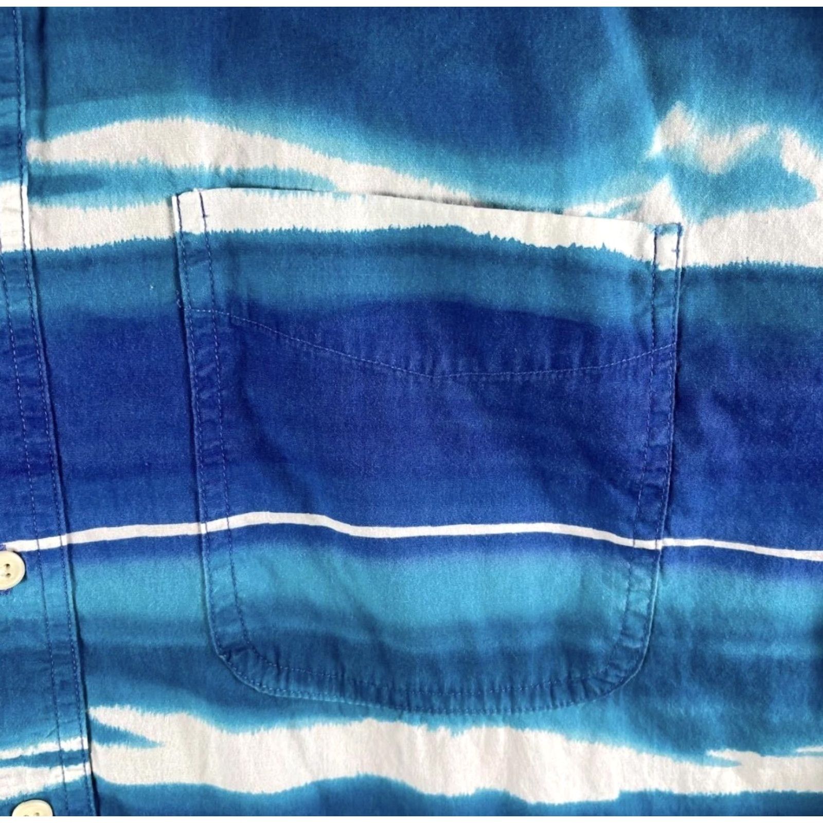 Ralph Lauren Chaps Ralph Lauren Shirt Mens L Blue Striped Short Sleeve Button-Up Casual Shirt Size US L / EU 52-54 / 3 - 3 Thumbnail