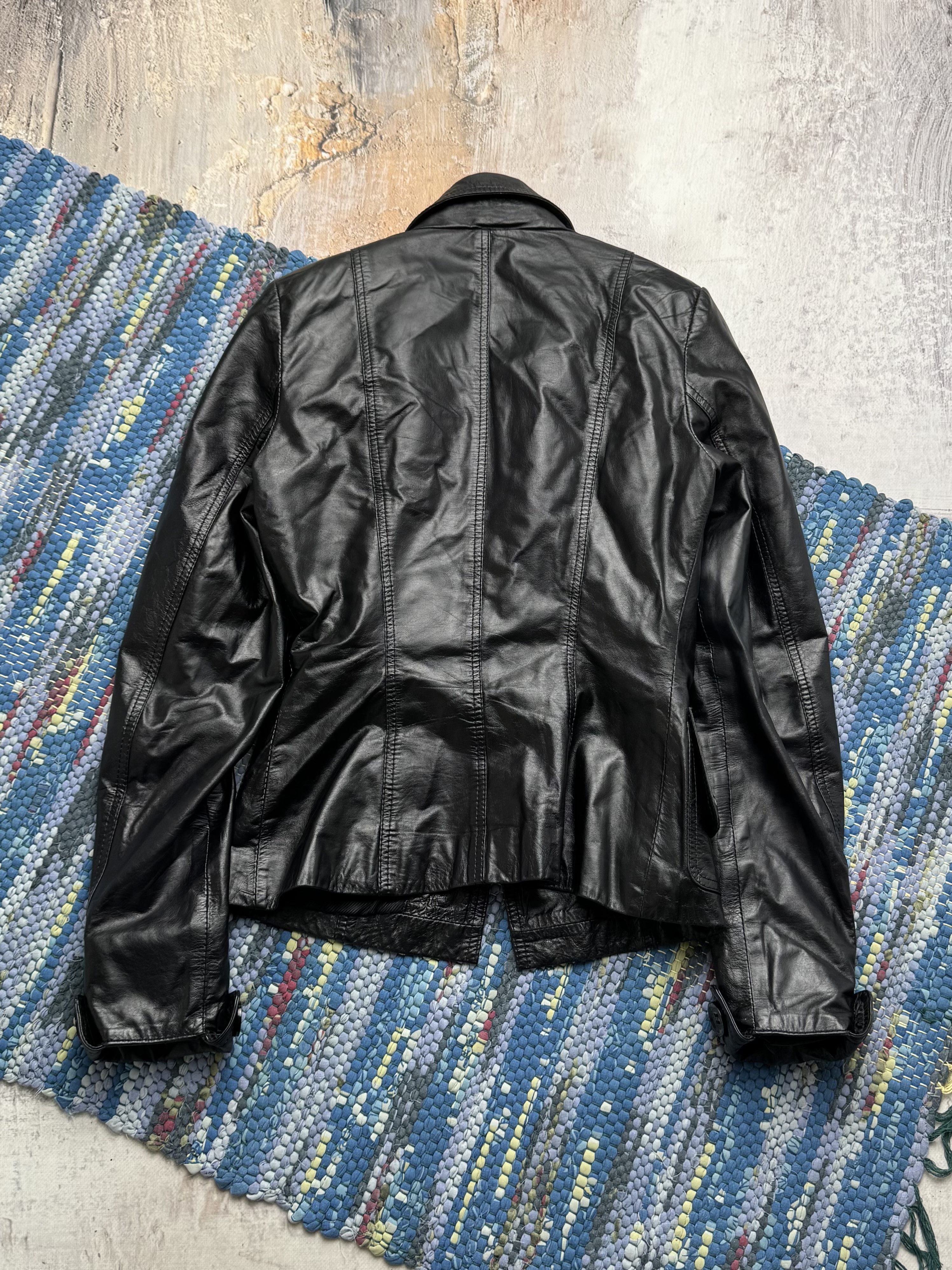 Vintage Vintage Leather Double Breasted Biker Button Front Jacket Size S / US 4 / IT 40 - 12 Thumbnail