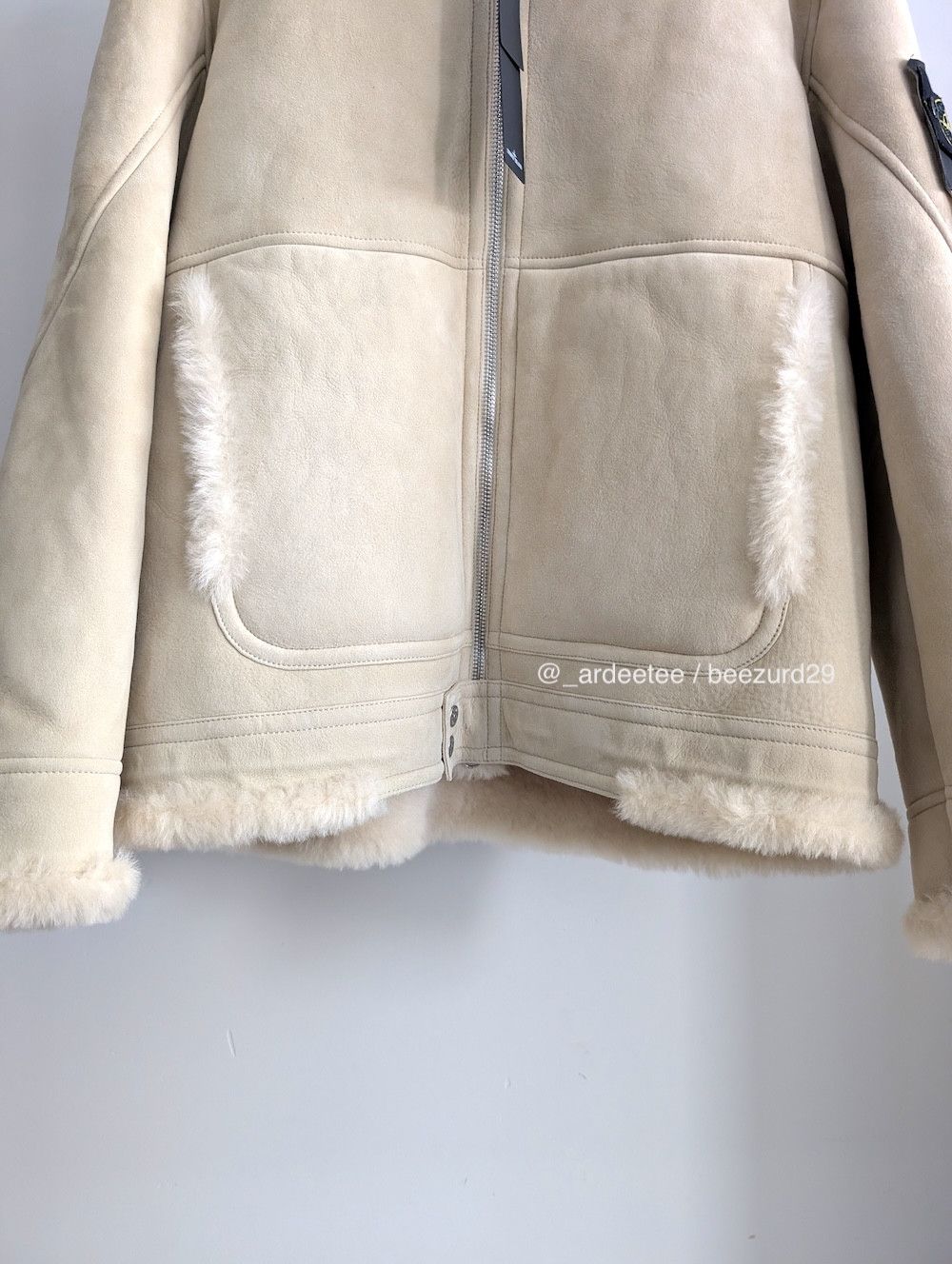 Stone Island $6K FULL SHEARLING SUEDE SHEEPSKIN LEATHER HOODED JACKET Size US L / EU 52-54 / 3 - 5 Thumbnail