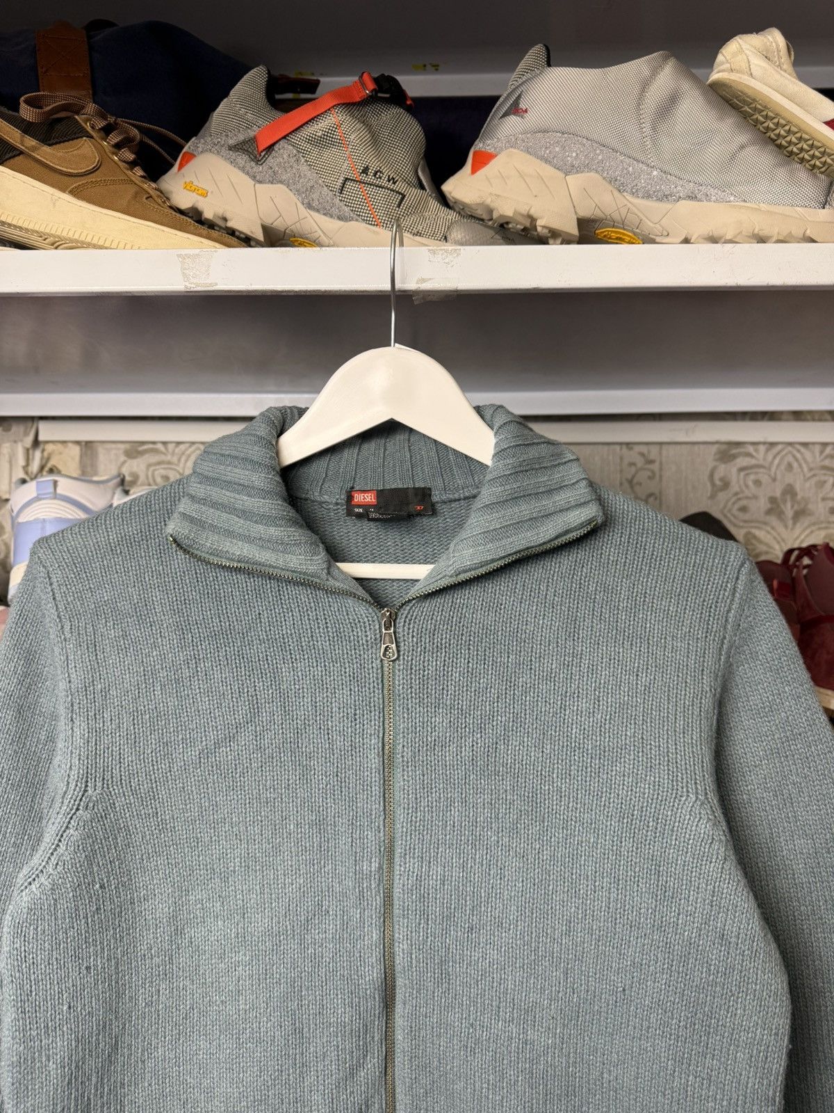Diesel Vintage Diesel Zip Up Sweater Mini Logo Y2K Size US M / EU 48-50 / 2 - 2 Thumbnail