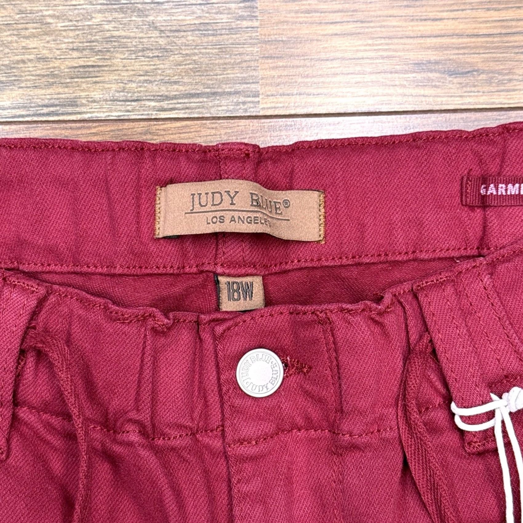 Vintage Judy Blue Jeans Womens 18W High Waisted Skinny Stretch Red Denim 5-Pocket City Stable High Rise Regular Plus Womens Size 40" / US 18 - 5 Thumbnail