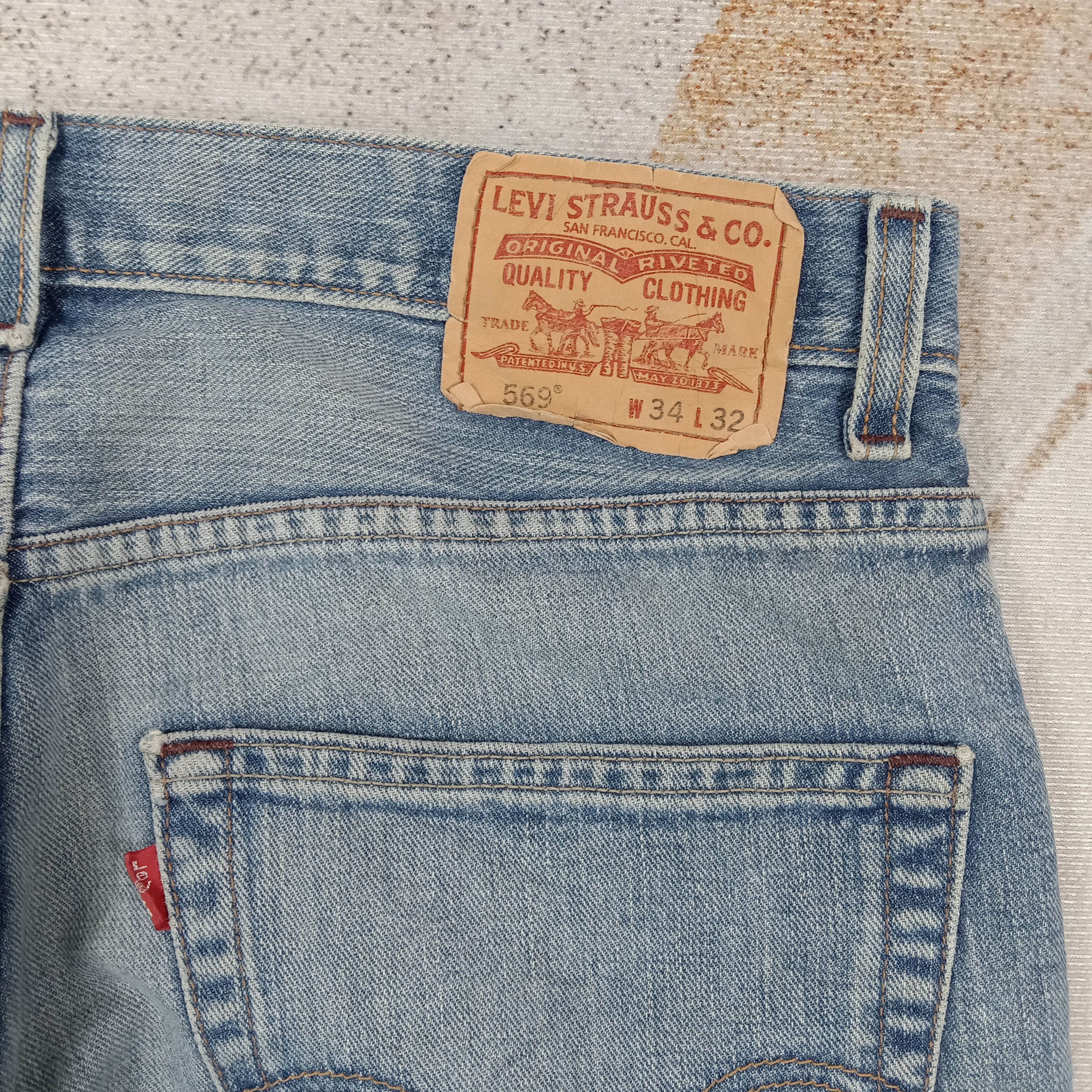 Levi's Levis569 American Distressed Denim Jeans C280N18 Size US 34 / EU 50 - 6 Thumbnail