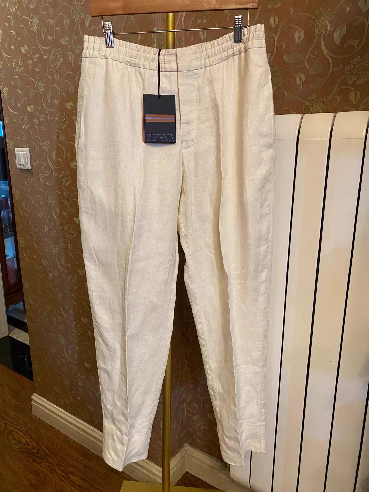 Ermenegildo Zegna ZEGNA OASI LINO Ital Elastic-Waist Pants NWT Sz50 Size US 34 / EU 50 - 1 Thumbnail