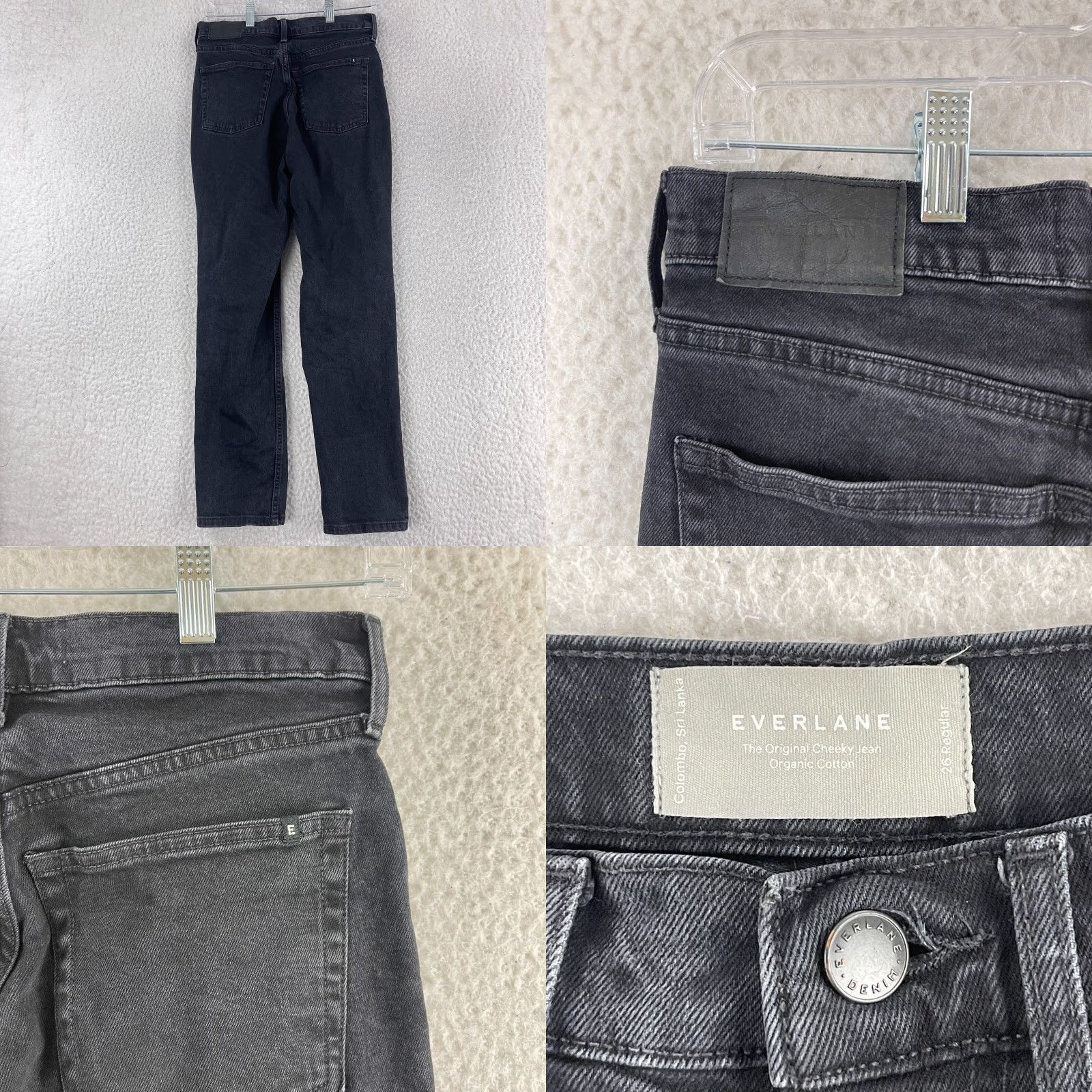 Everlane Everlane The Orginal Cheeky Jean Womens Size 26 Black Denim Organic Cotton Jeans Size 26" / US 2 / IT 38 - 9 Thumbnail