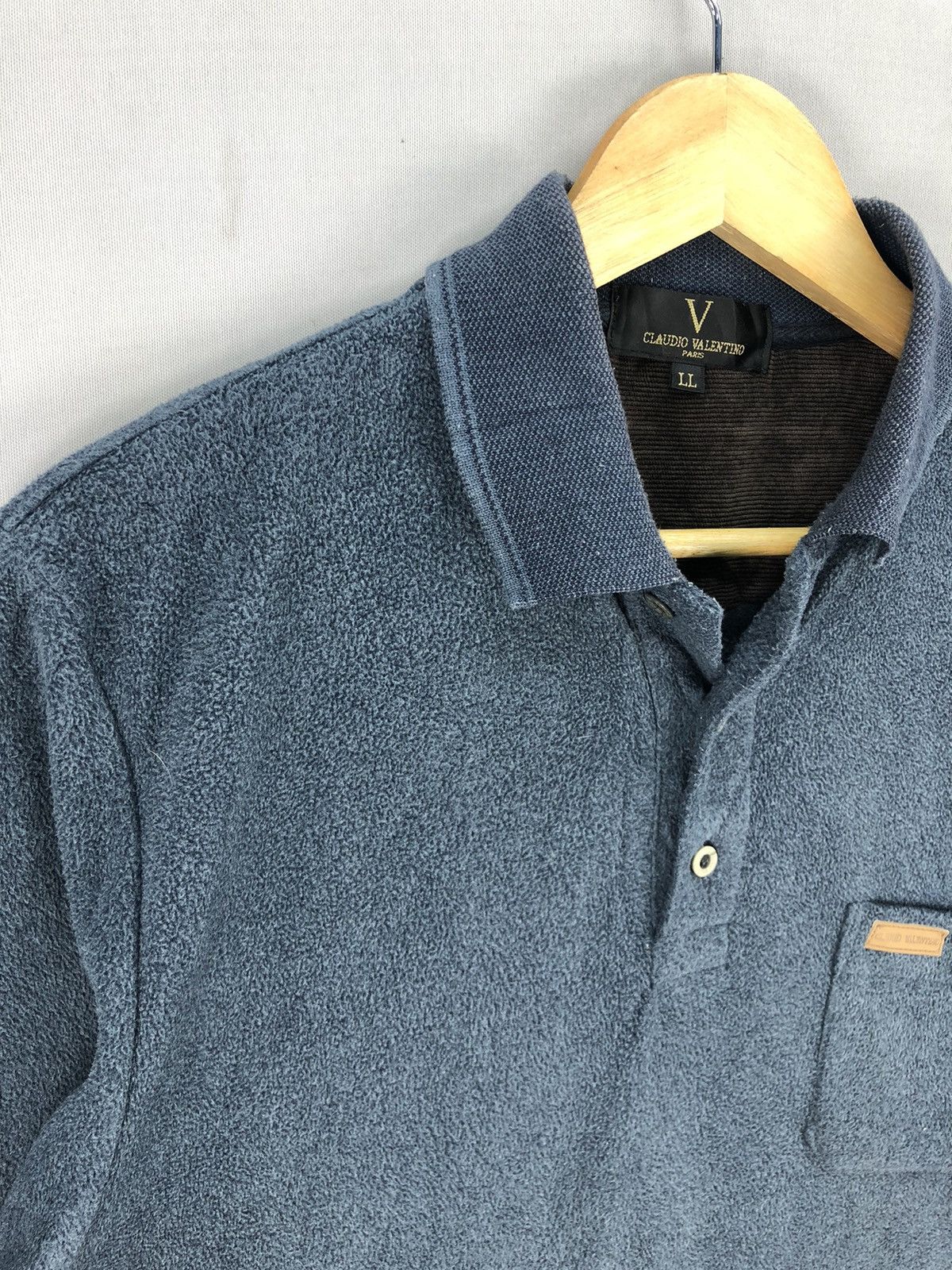 Japanese Brand × Vintage Vintage Claudio Valentino Long Sleeve Fleece T-shirt Size US XL / EU 56 / 4 - 2 Thumbnail