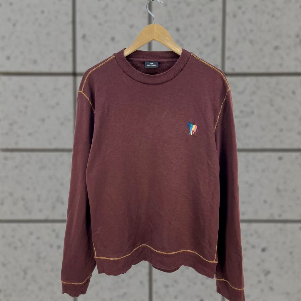 Paul Smith Paul Smith Horse Logo Crew Neck Jumper Size XL Burgundy Size US XL / EU 56 / 4 - 1 Thumbnail