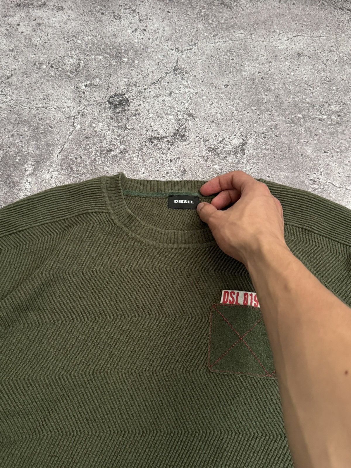 Diesel Vintage Diesel military style knitting sweater sweatshirt Size US XL / EU 56 / 4 - 5 Thumbnail