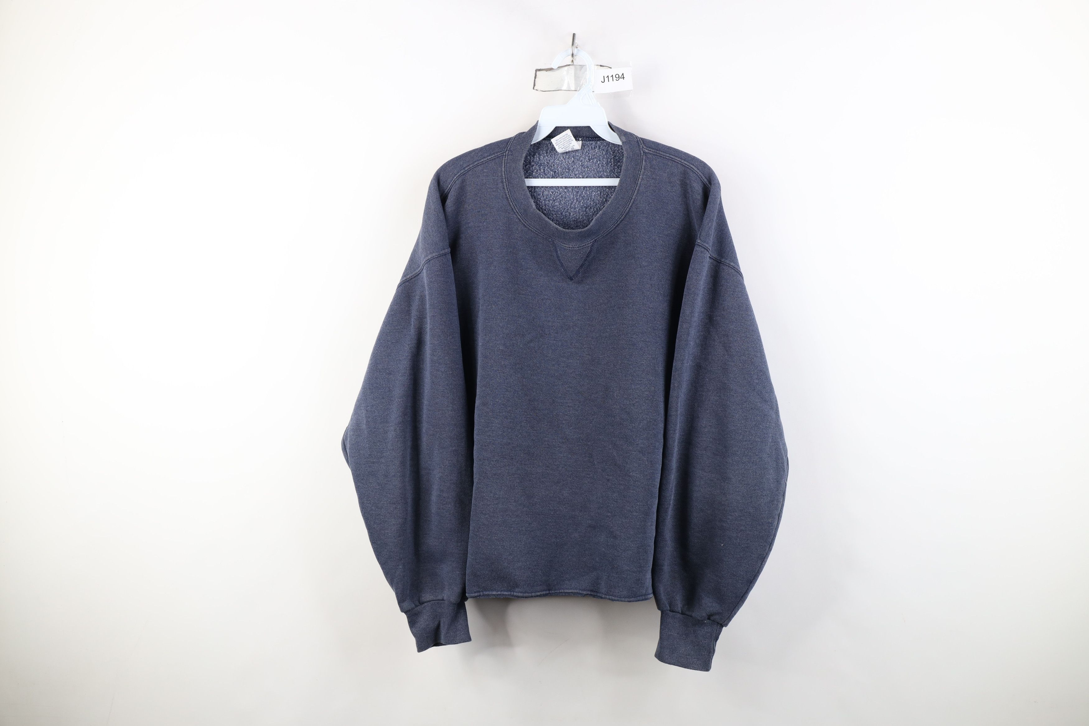 Russell Athletic Vintage 90s Russell Athletic Blank Cropped Sweatshirt Size L / US 10 / IT 46 - 1 Thumbnail