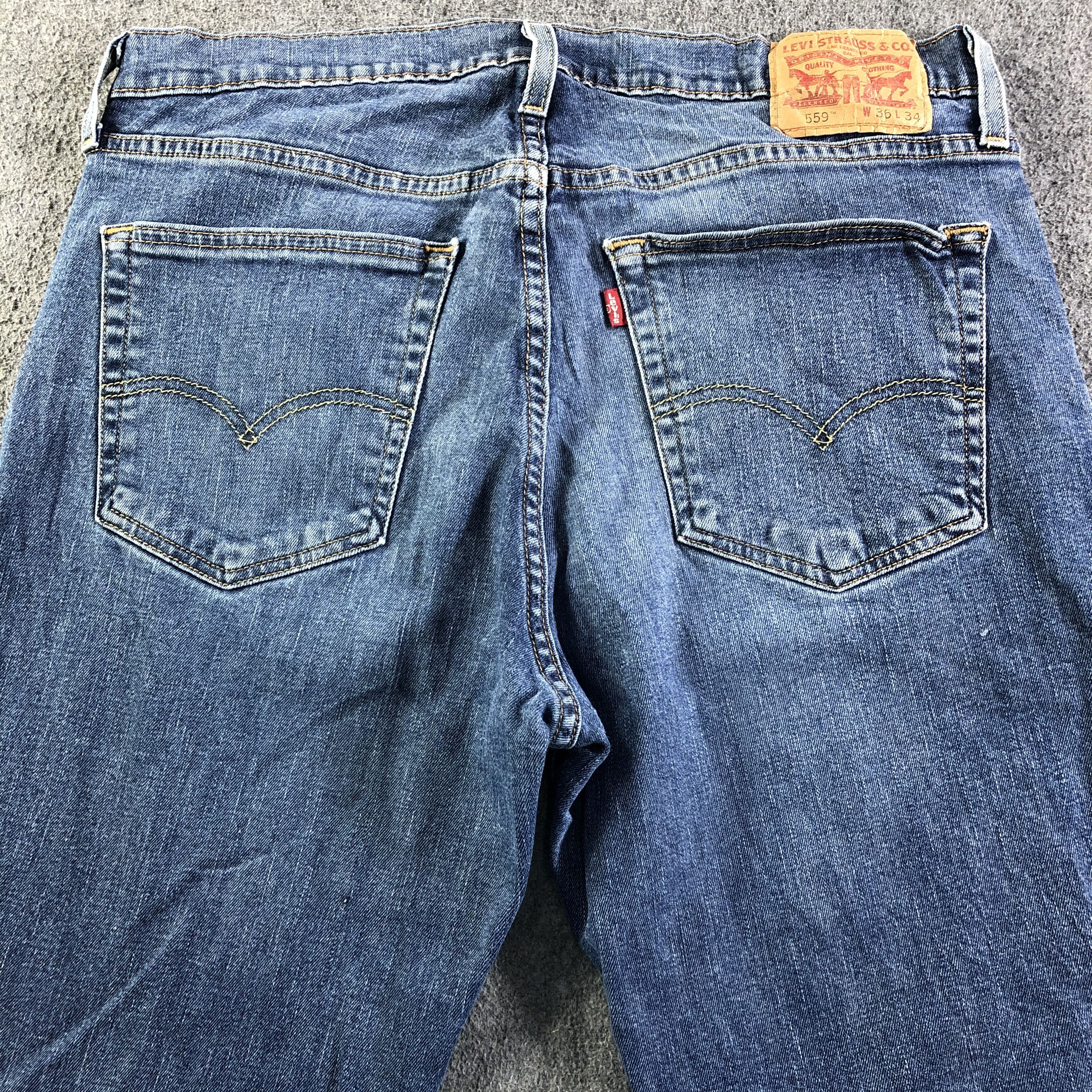 Levi's Vintage Blue Wash Levis 559 Jeans-J4137 Size US 36 / EU 52 - 4 Thumbnail
