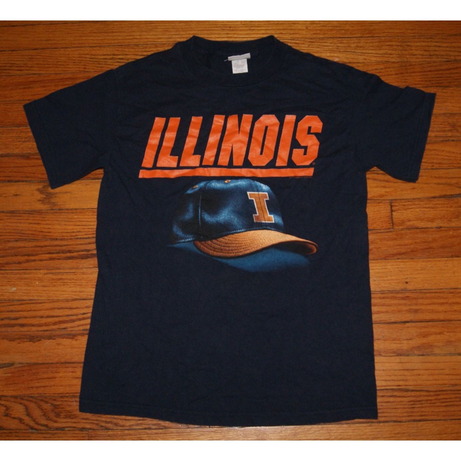 Lee VTG ILLINOIS FIGHTING ILLINI Baseball Mens M Blue TShirt Size US M / EU 48-50 / 2 - 1 Thumbnail