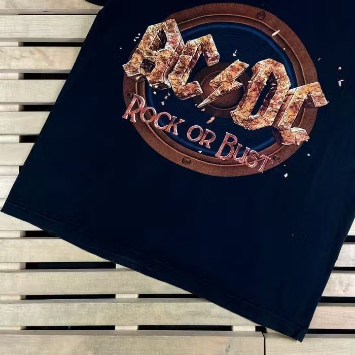 AC/DC × Band Tees × Vintage Mens Vintage T Shirt T Shirt ACDC AC/DC Rock Or Bust Size L Size US L / EU 52-54 / 3 - 3 Thumbnail