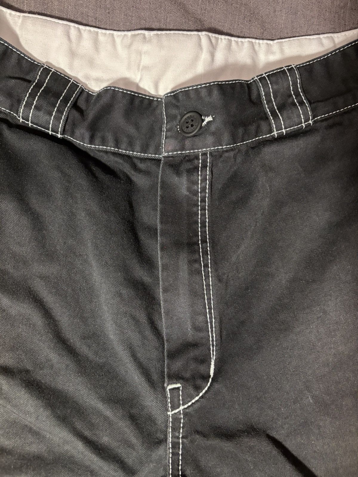 Heron Preston HERON PRESTON | Black Contrast Stitch Wide Leg Shorts Size US 30 / EU 46 - 5 Thumbnail