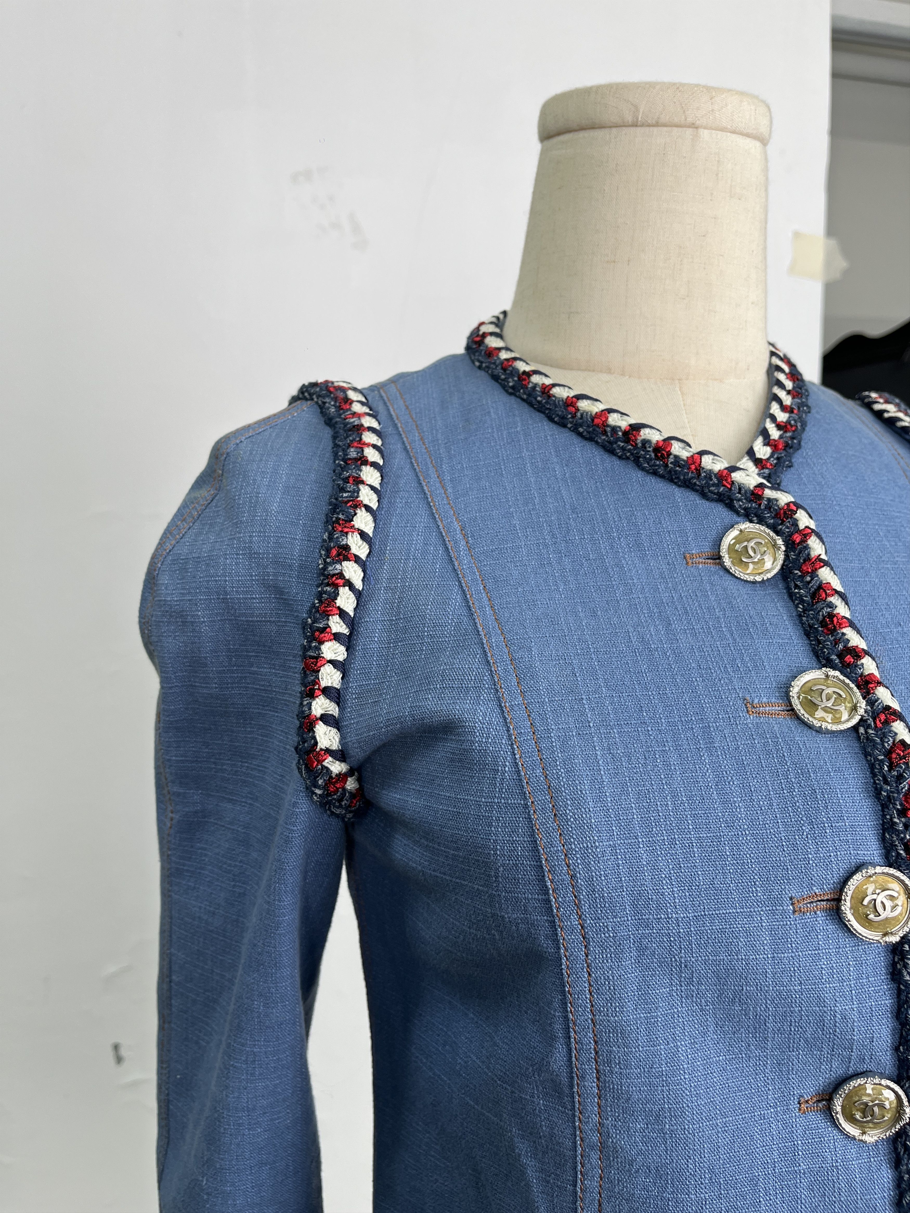 Chanel Chanel Blue Resort Collection 2013 Denim Jacket Size XS / US 0-2 / IT 36-38 - 5 Thumbnail