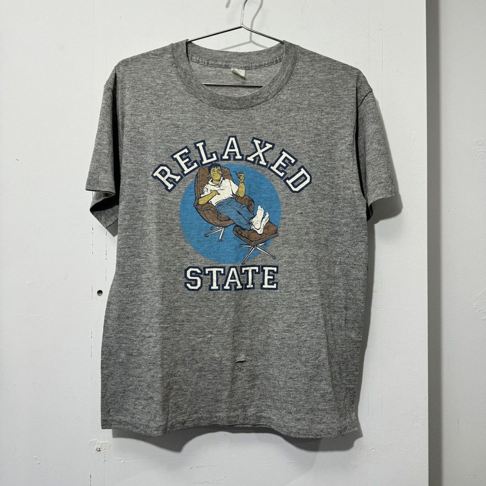 Vintage Vintage 70s 80s Relaxed State University College Smoking Tee Size US M / EU 48-50 / 2 - 6 Thumbnail