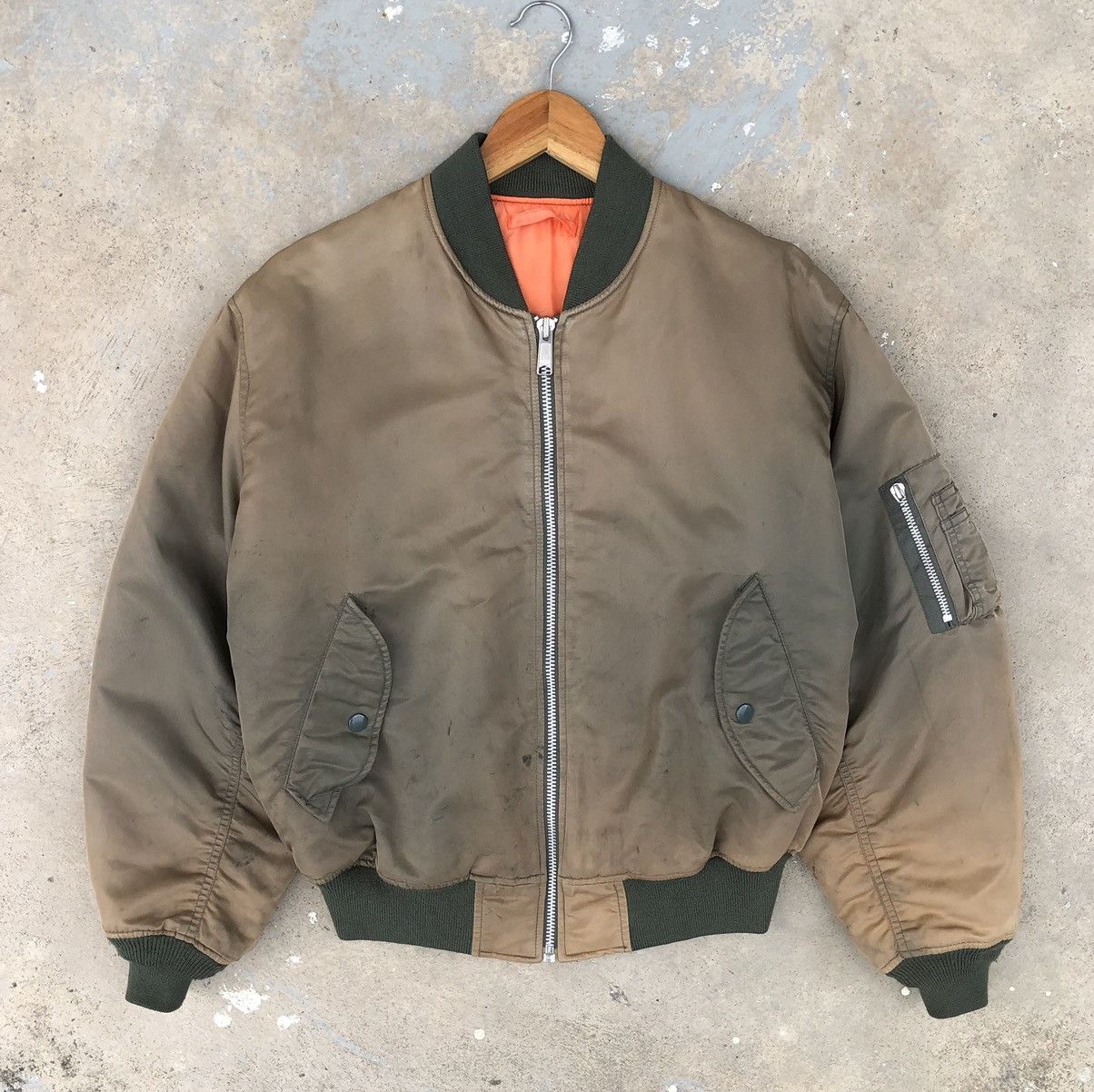 Vintage Vintage 90's Faded MA-1 Bomber JacketD15 (63) | Grailed