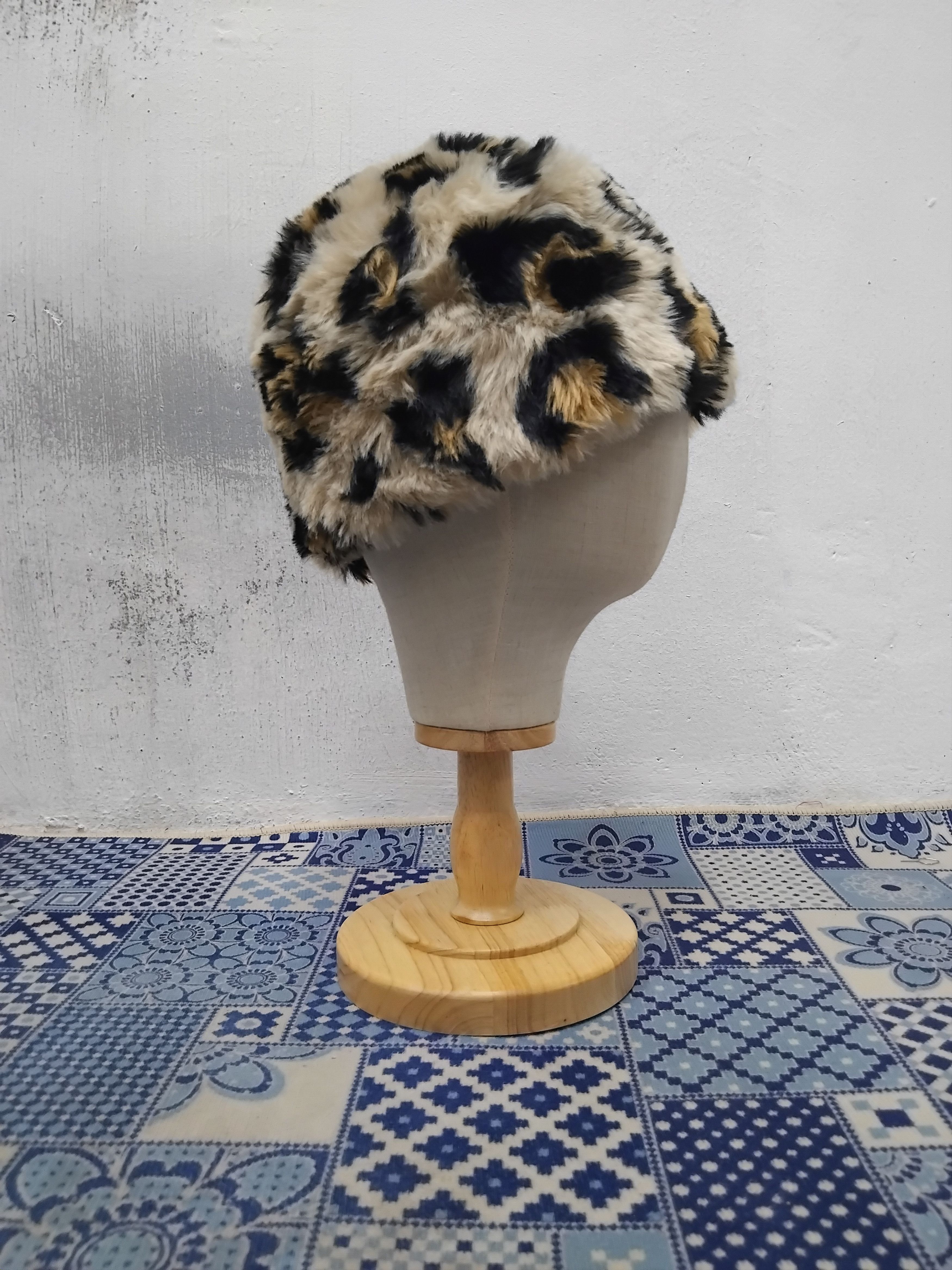 Isamu Katayama Backlash Grevi leopard inspired Made in Italy dagesthan style hat Size ONE SIZE - 7 Thumbnail