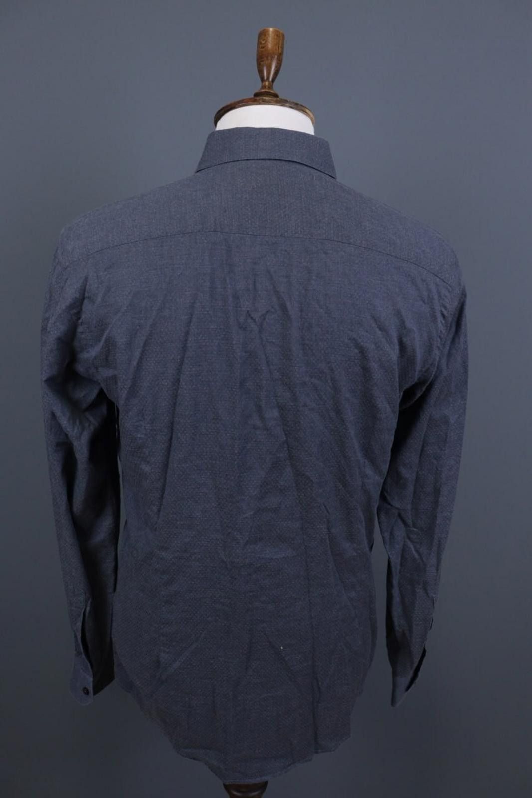 Eton Eton Slim Fit Blue Fine Twill Dress Shirt 42 / 17 / L Size US M / EU 48-50 / 2 - 6 Thumbnail